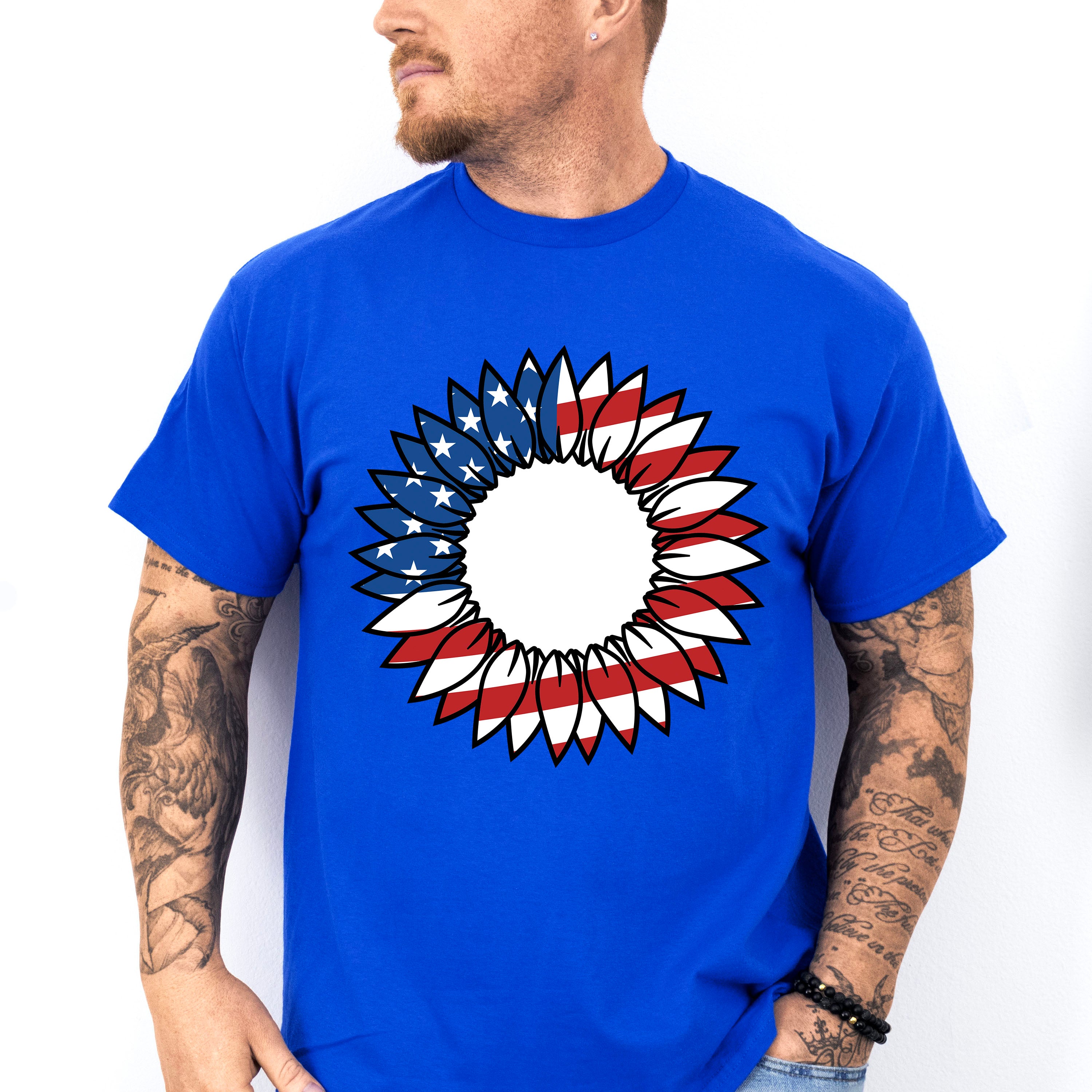 Sunflower American Flag , 4th of July Theme T-shirt, Hoodie, Sweatshirt
