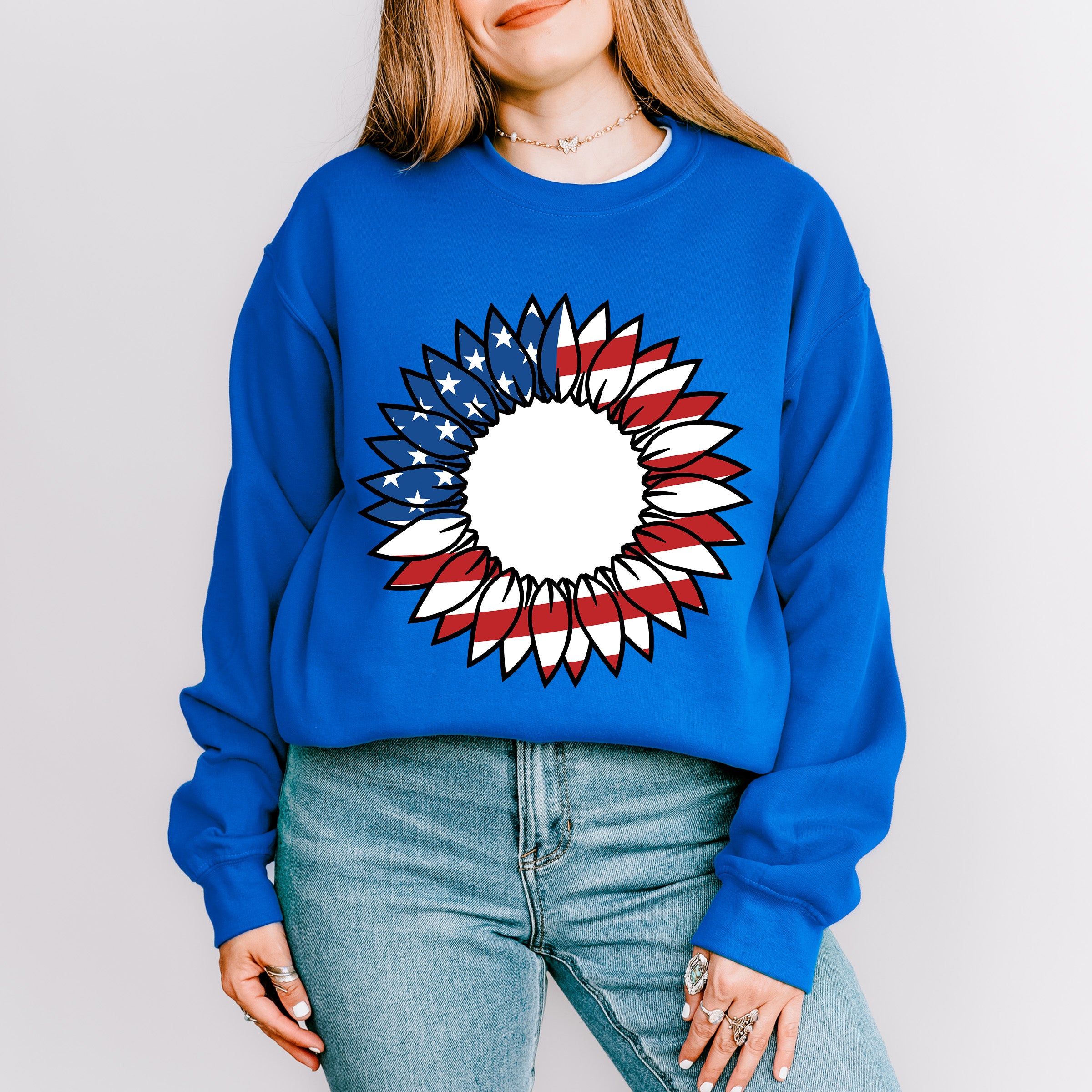Sunflower American Flag , 4th of July Theme T-shirt, Hoodie, Sweatshirt