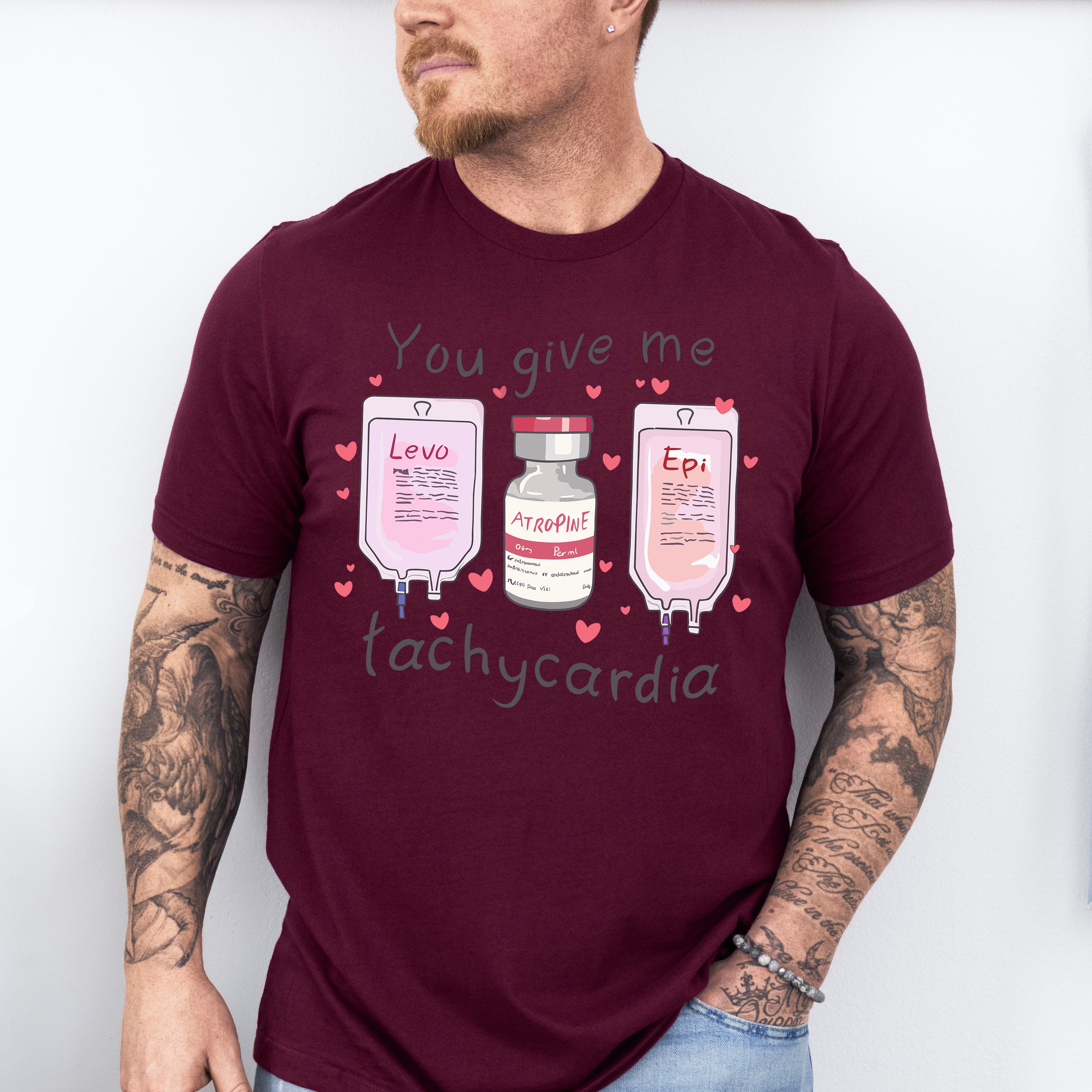 Tachycardia Nurse Valentines Theme T-shirt, Hoodie, Sweatshirt
