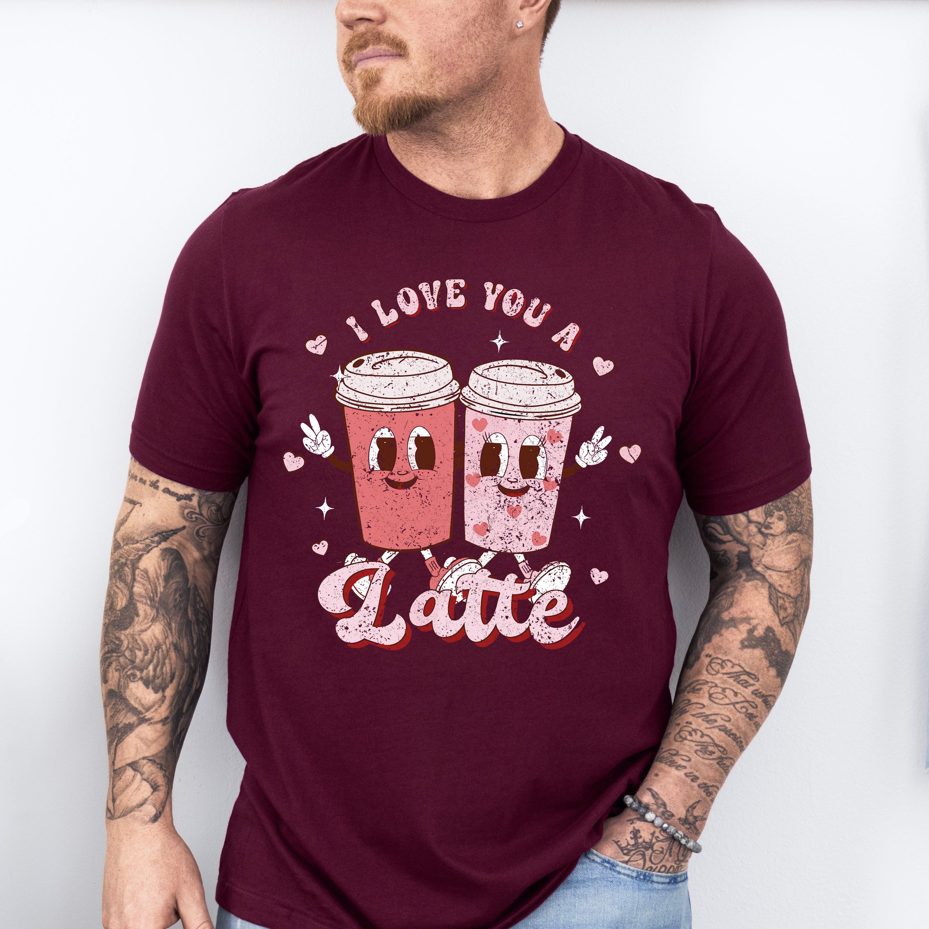 I Love You a Latte Valentines Theme T-shirt, Hoodie, Sweatshirt