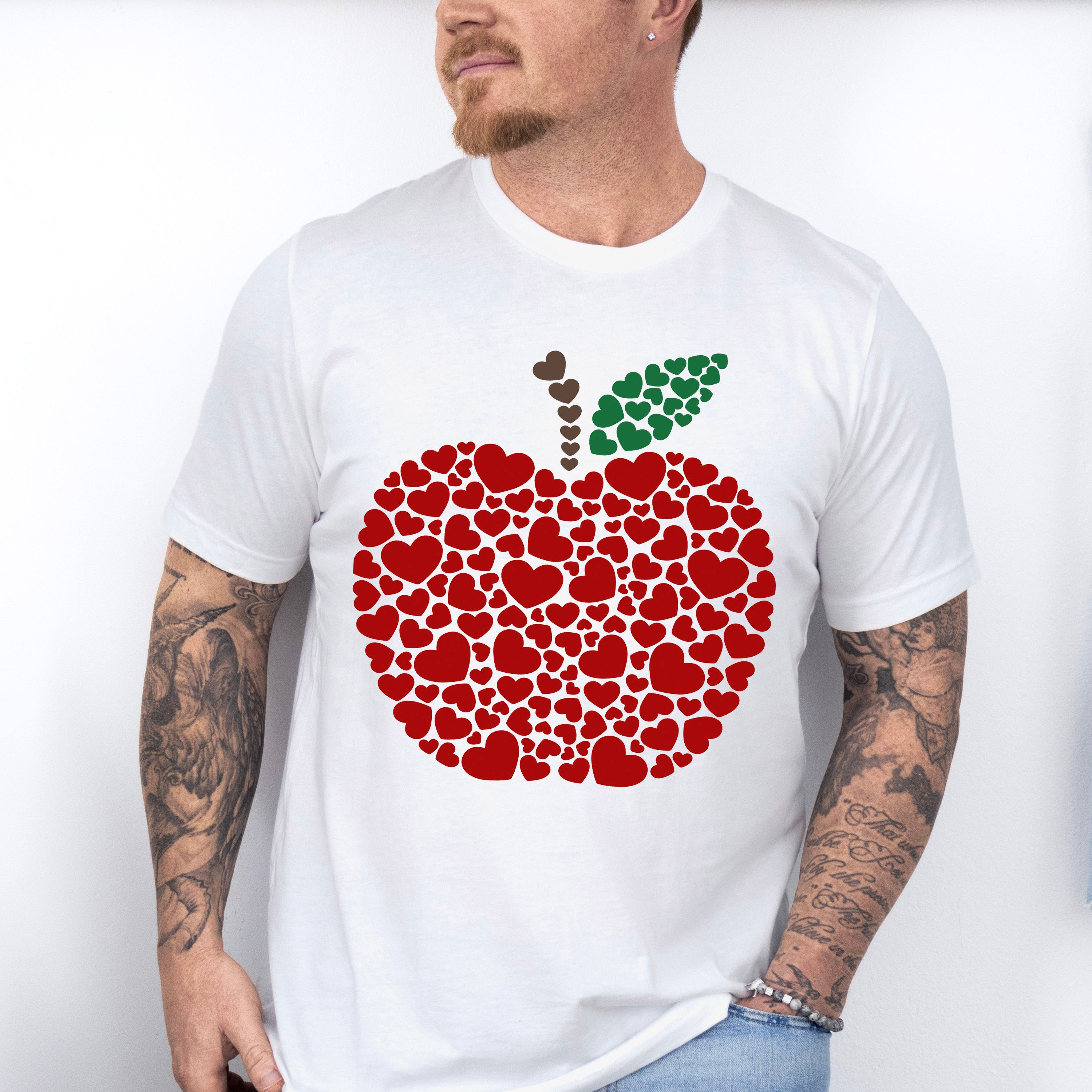 Heart Apple Valentine Theme T-shirt, Hoodie, Sweatshirt