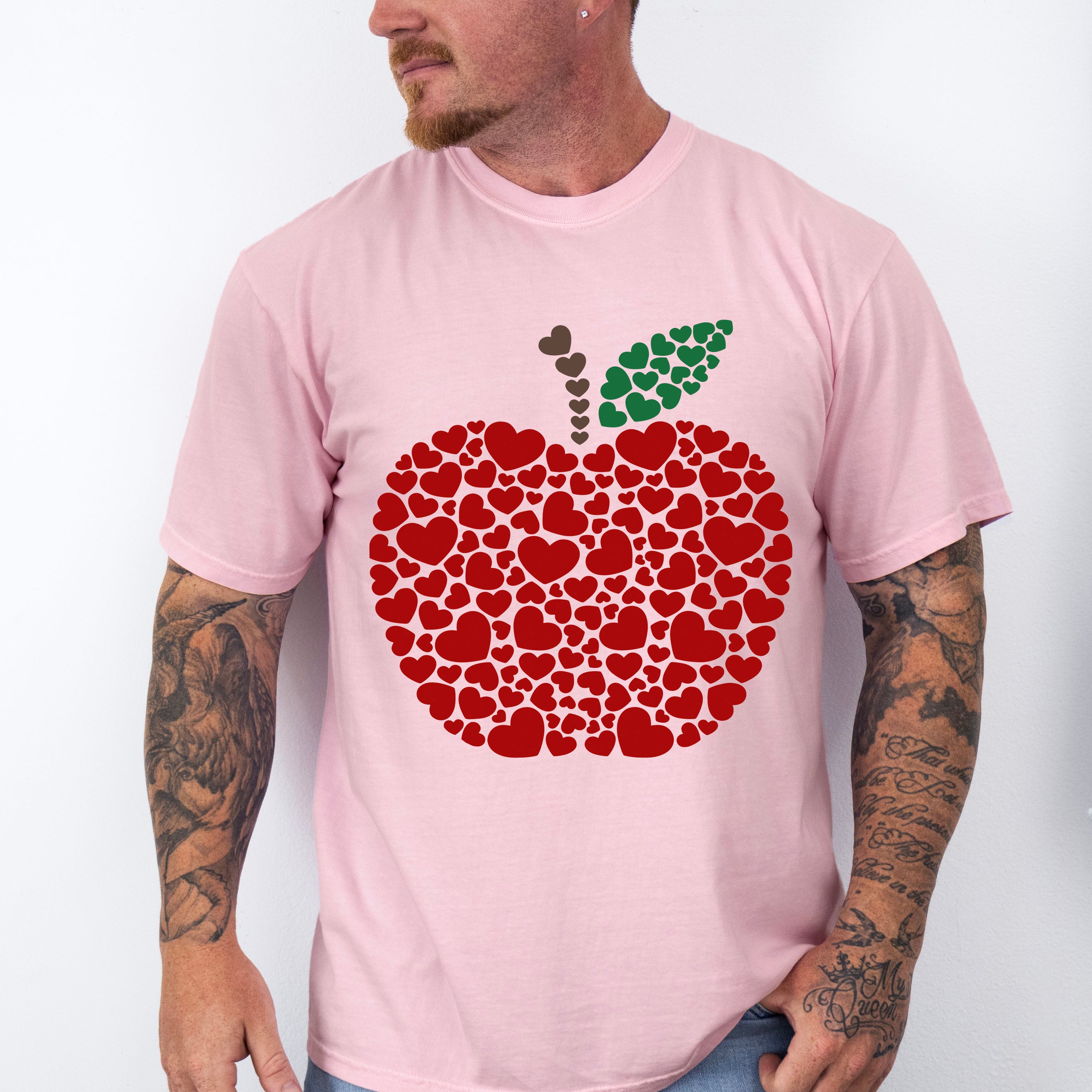 Heart Apple Valentine Theme T-shirt, Hoodie, Sweatshirt