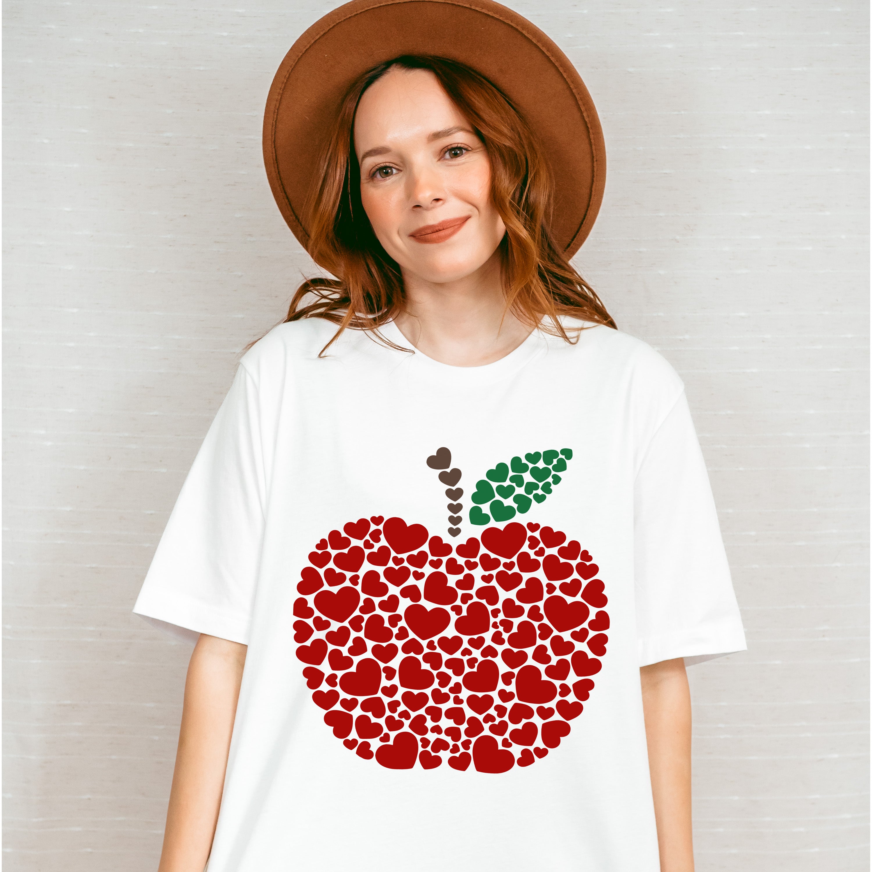 Heart Apple Valentine Theme T-shirt, Hoodie, Sweatshirt