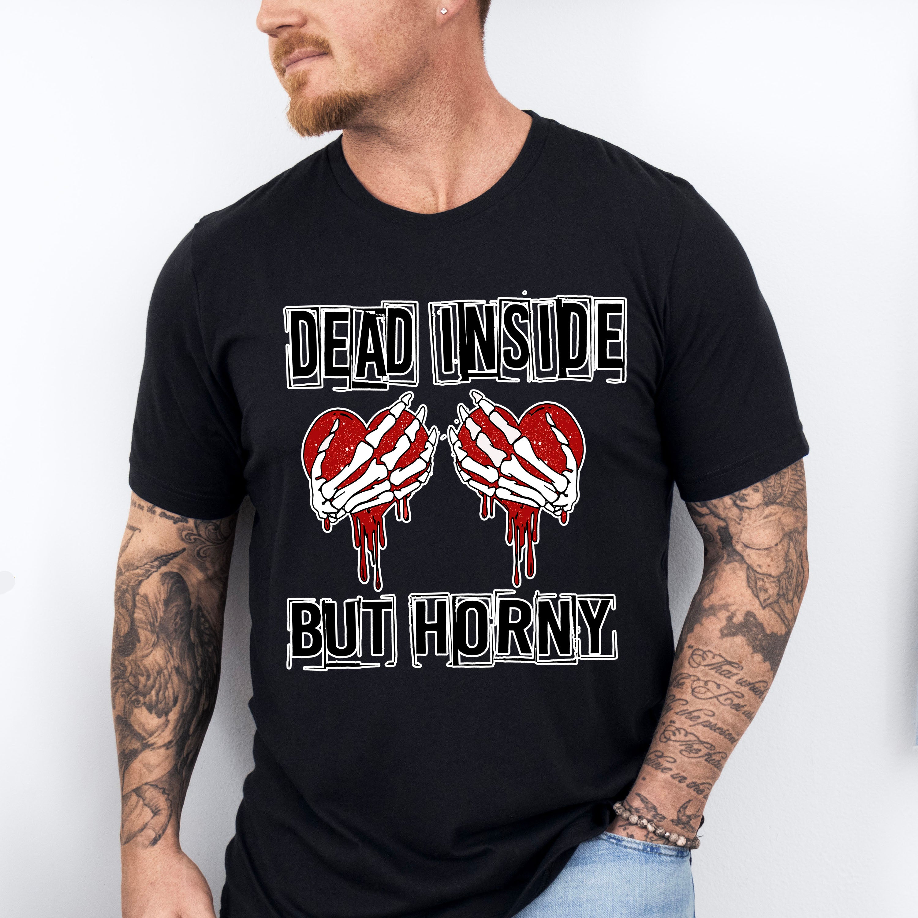 Dead Inside but Horny Valentine Theme T-shirt, Hoodie, Sweatshirt