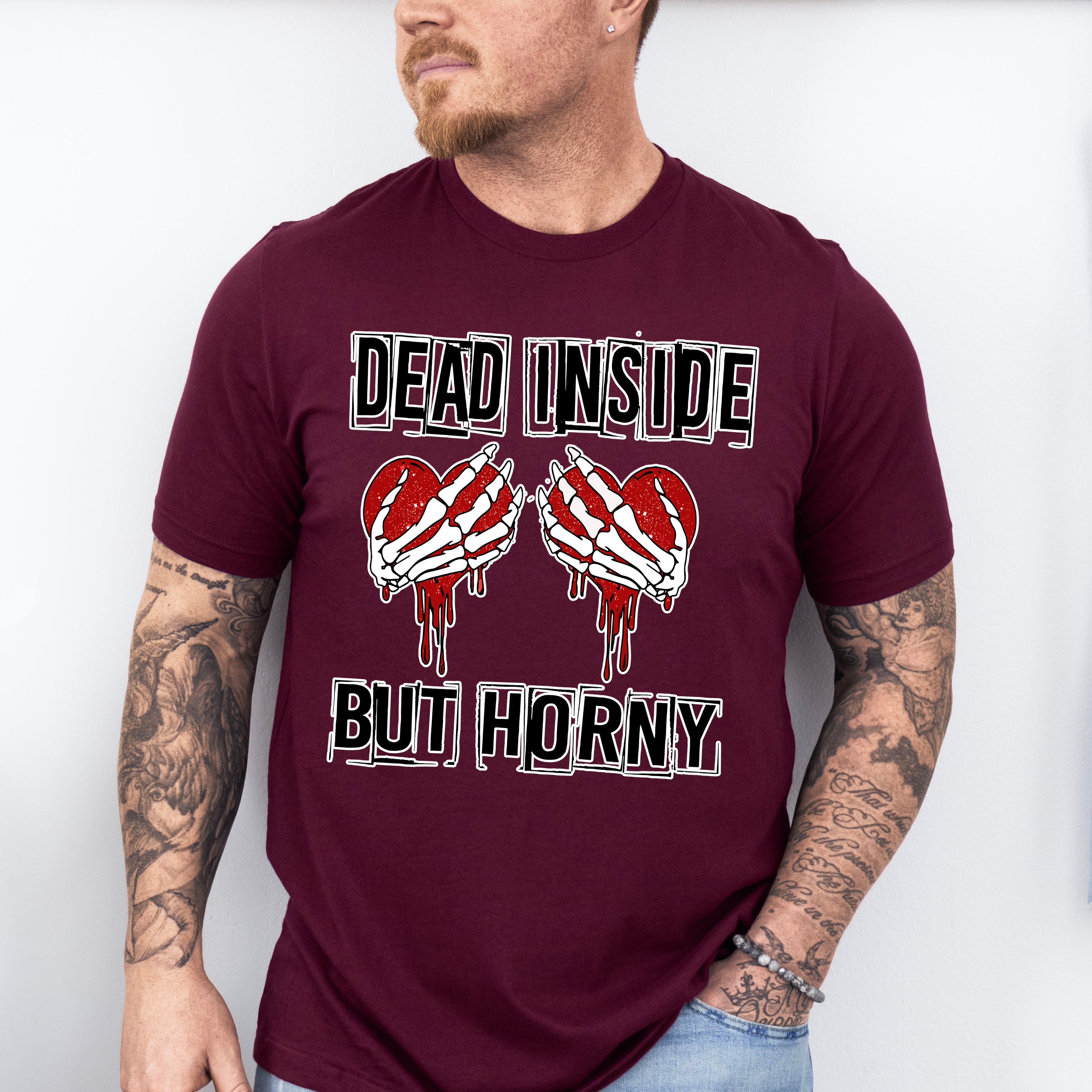 Dead Inside but Horny Valentine Theme T-shirt, Hoodie, Sweatshirt