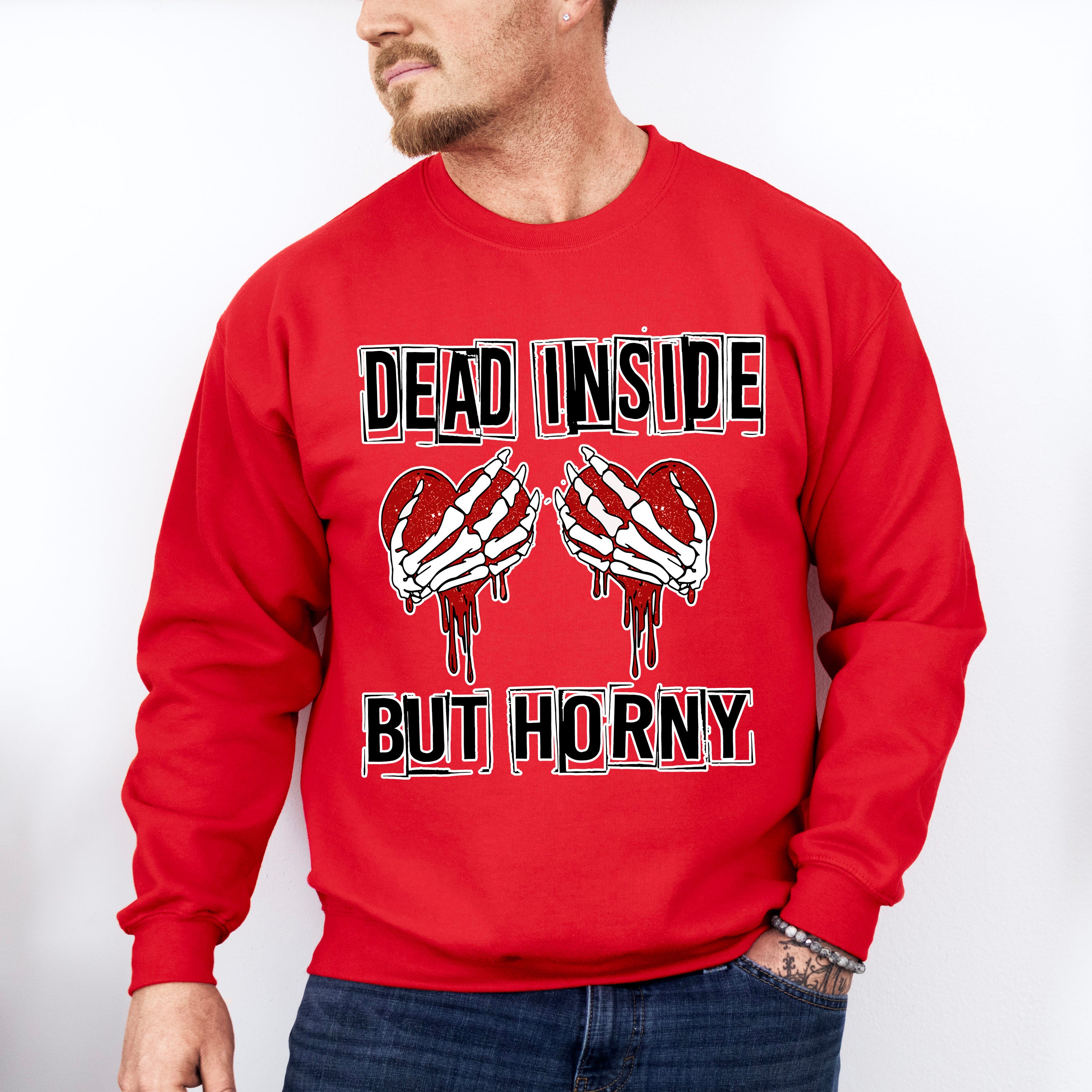 Dead Inside but Horny Valentine Theme T-shirt, Hoodie, Sweatshirt