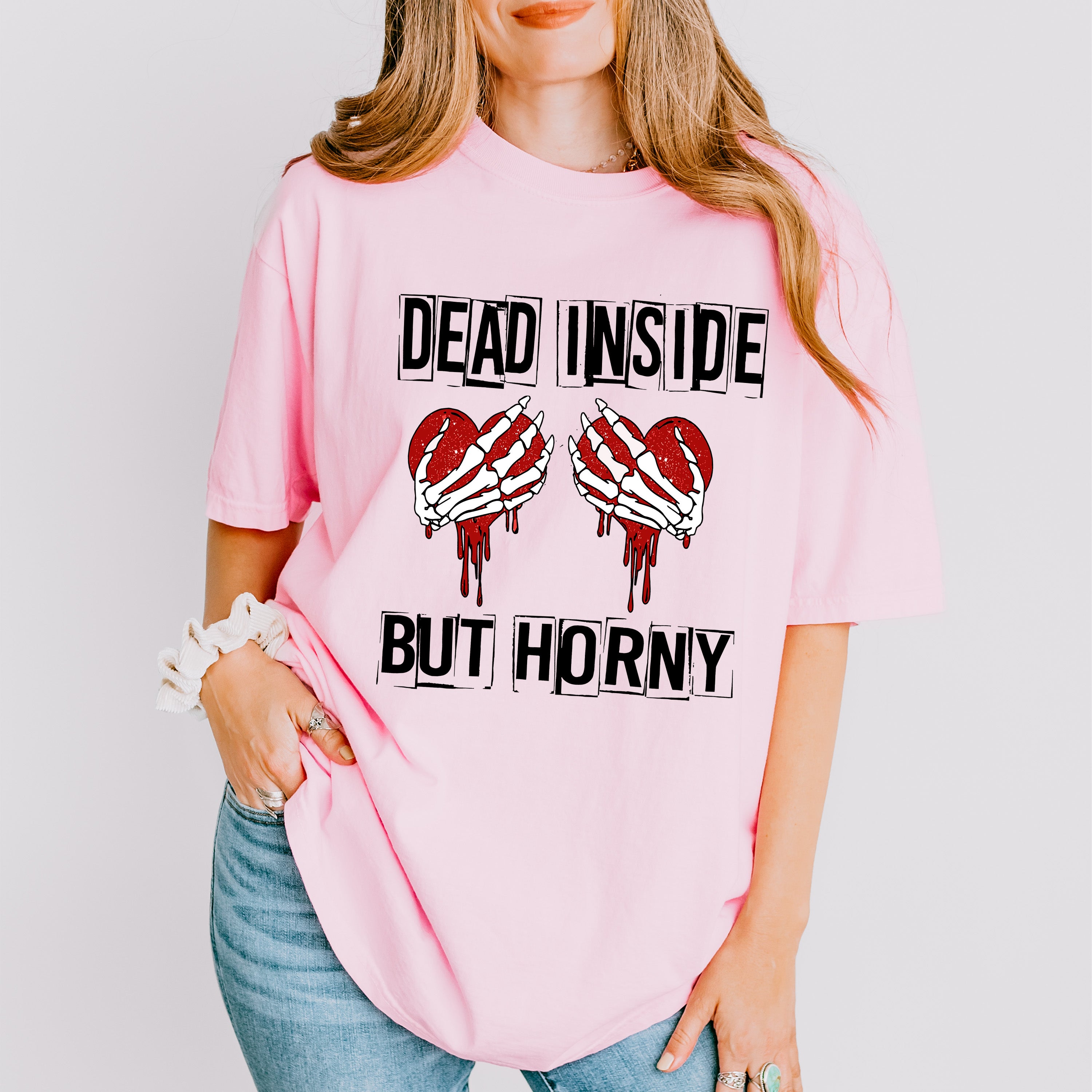 Dead Inside but Horny Valentine Theme T-shirt, Hoodie, Sweatshirt