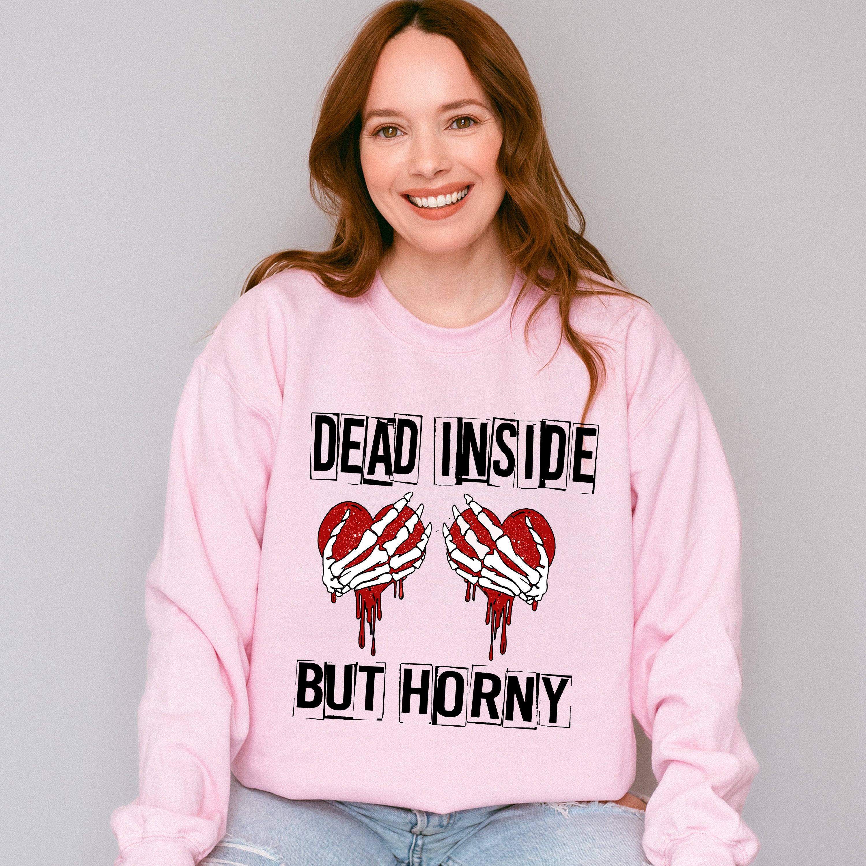 Dead Inside but Horny Valentine Theme T-shirt, Hoodie, Sweatshirt