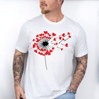 Heart Dandelion Valentines Theme T-shirt, Hoodie, Sweatshirt