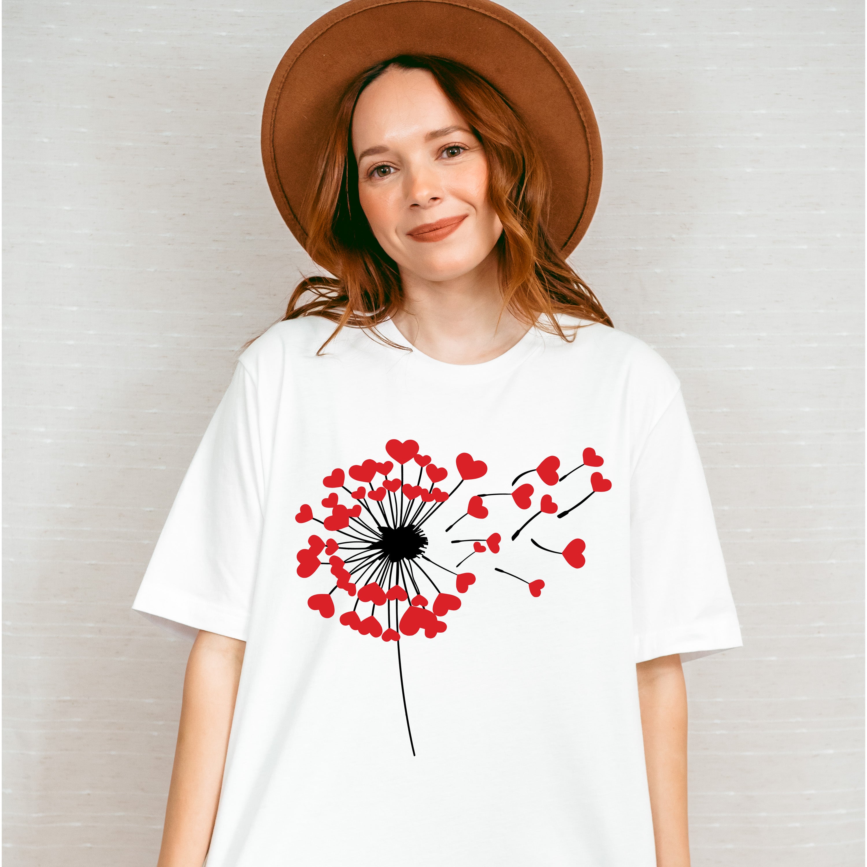 Heart Dandelion Valentines Theme T-shirt, Hoodie, Sweatshirt
