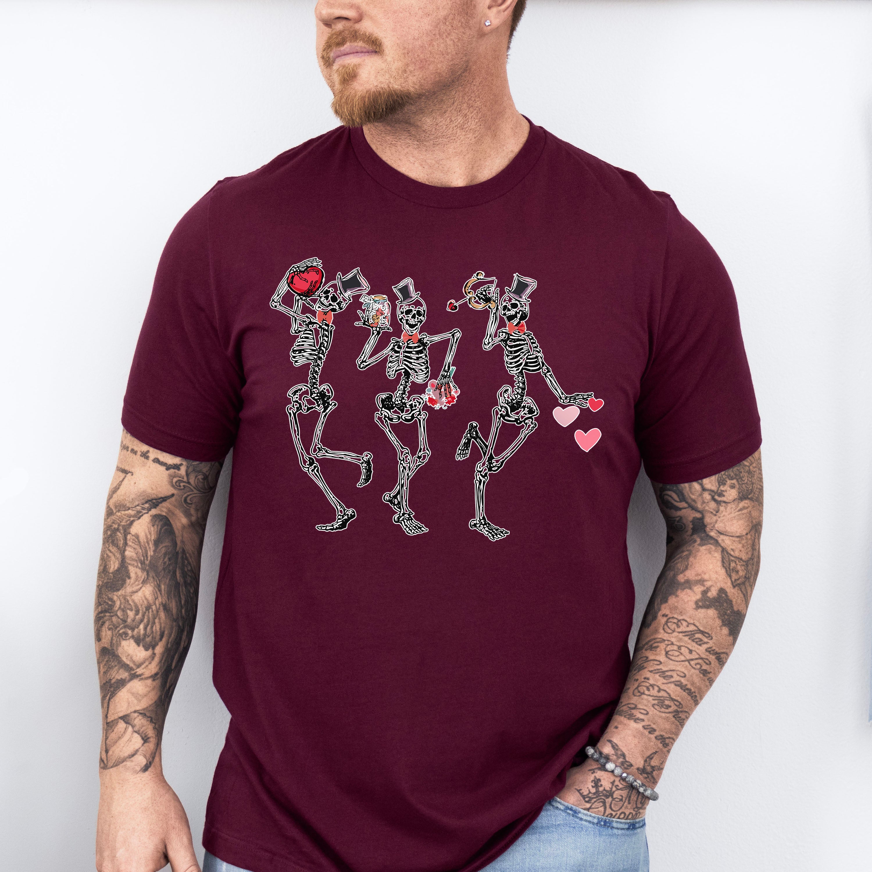Skeleton Valentines Theme T-shirt, Hoodie, Sweatshirt