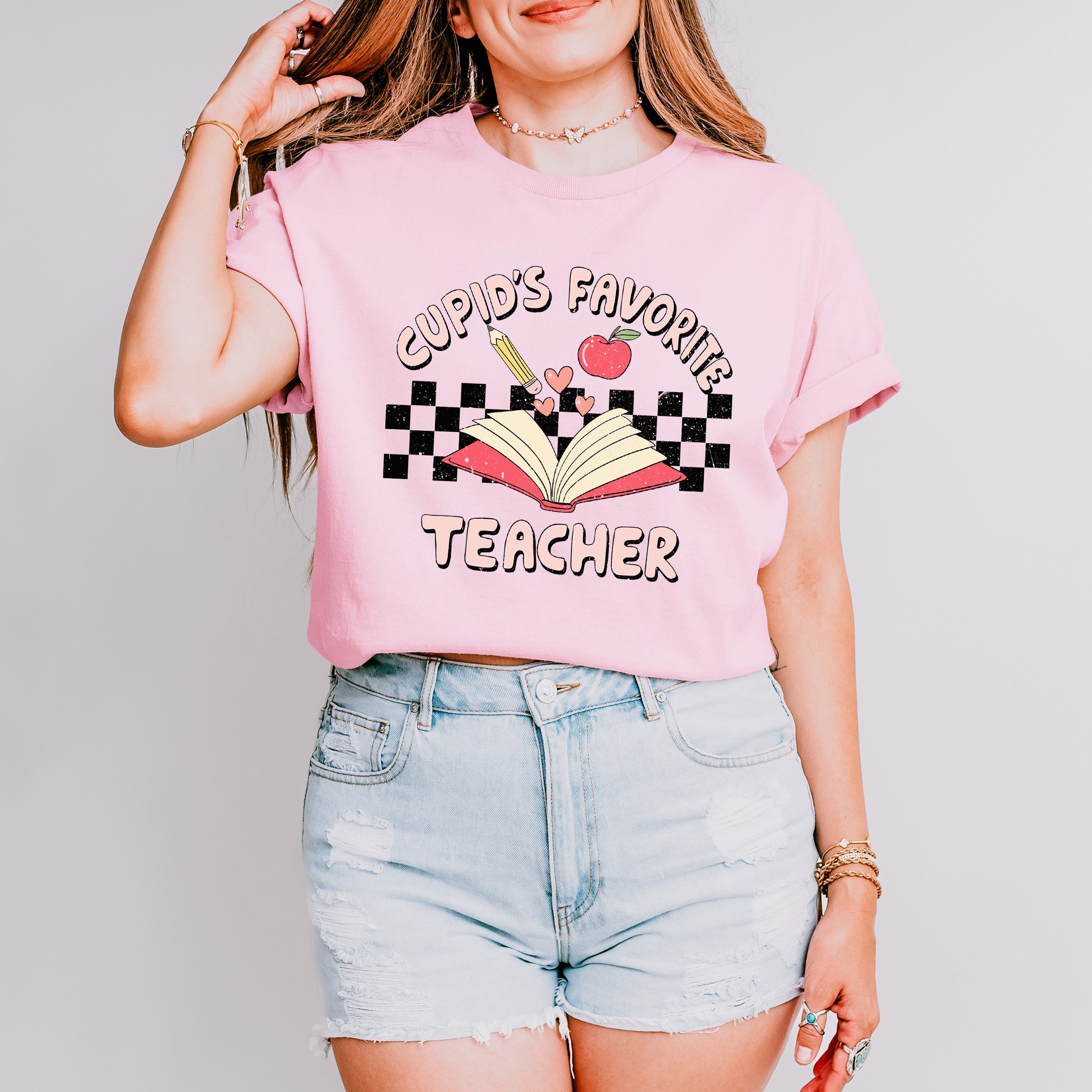Cupid's Favorite Teacher Valentines Theme T-shirt, Hoodie, Sweatshirt