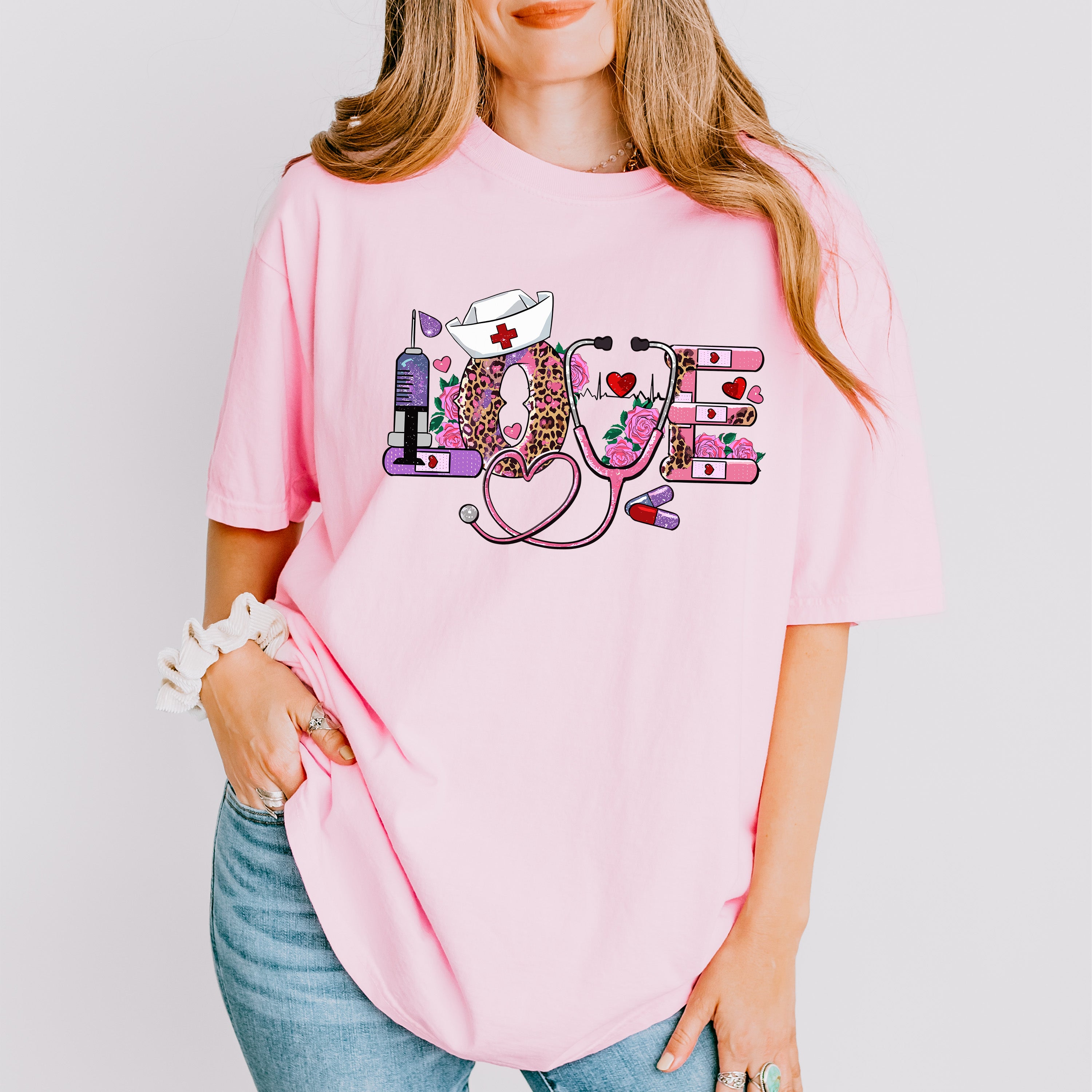 Love Nurse Valentines Theme T-shirt, Hoodie, Sweatshirt