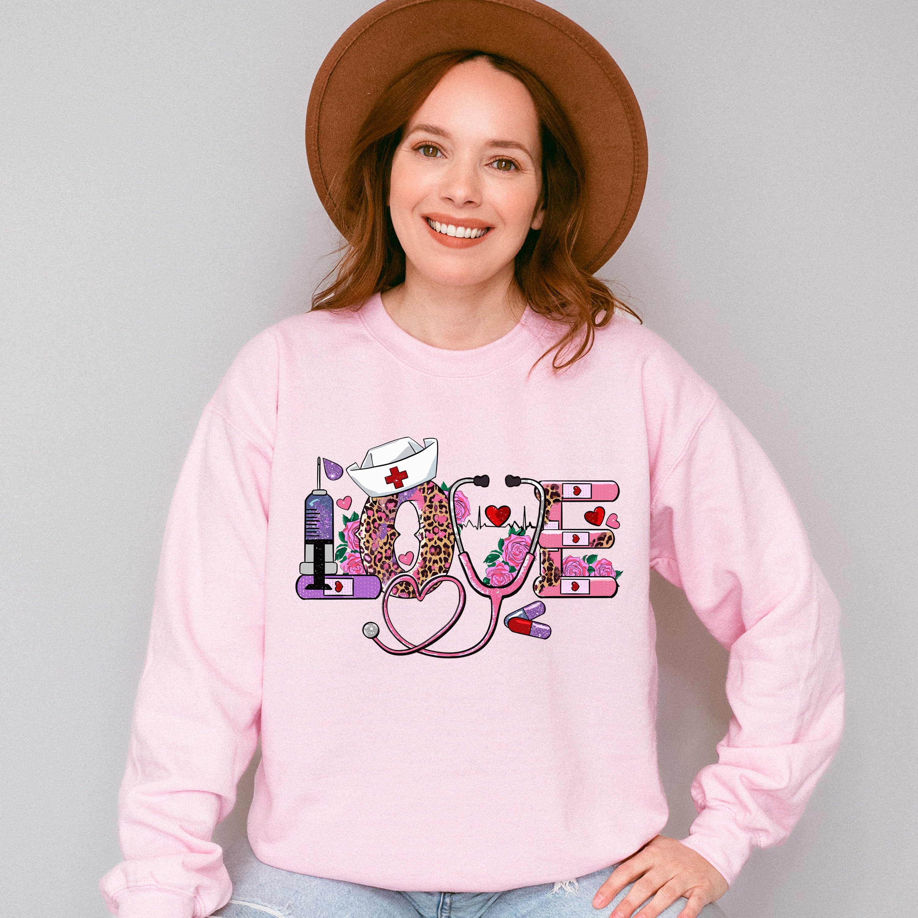 Love Nurse Valentines Theme T-shirt, Hoodie, Sweatshirt