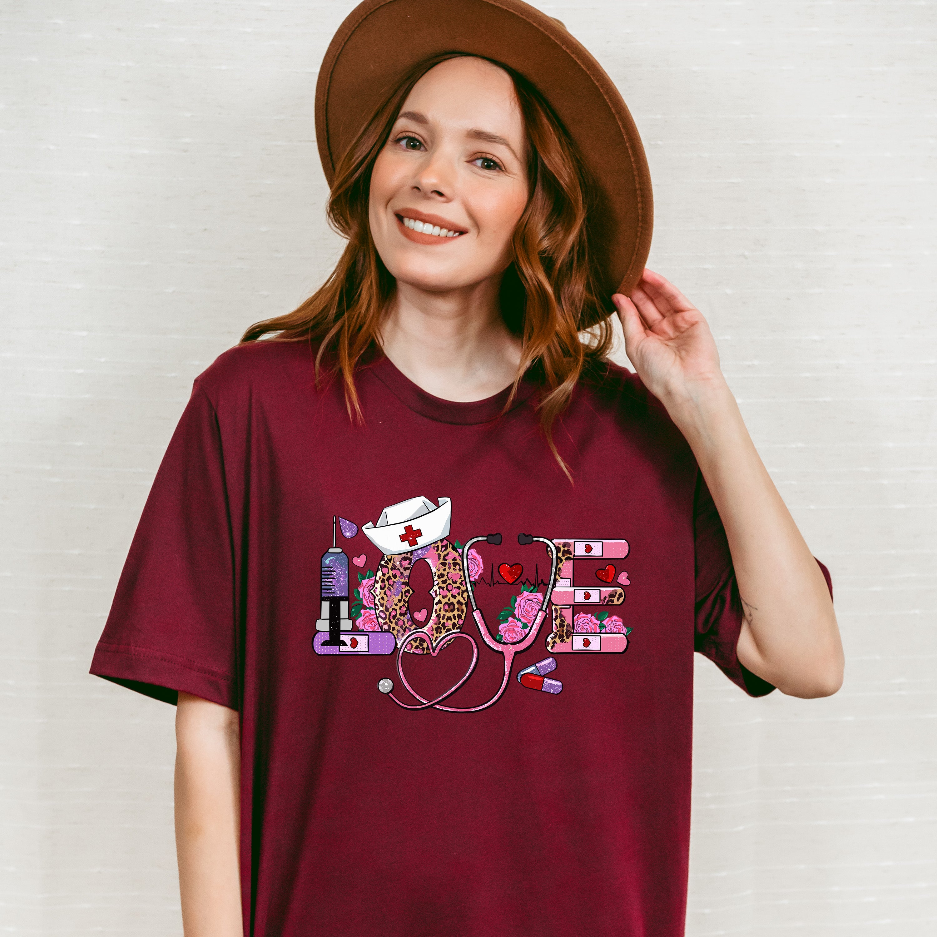 Love Nurse Valentines Theme T-shirt, Hoodie, Sweatshirt