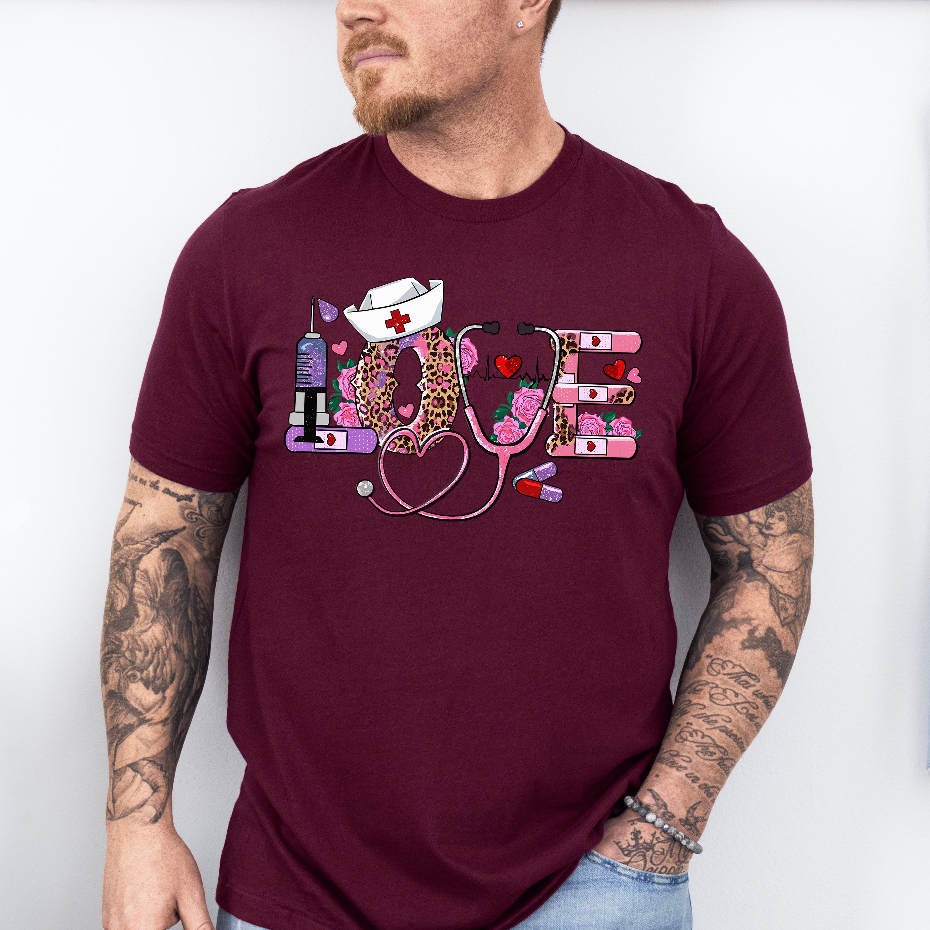 Love Nurse Valentines Theme T-shirt, Hoodie, Sweatshirt