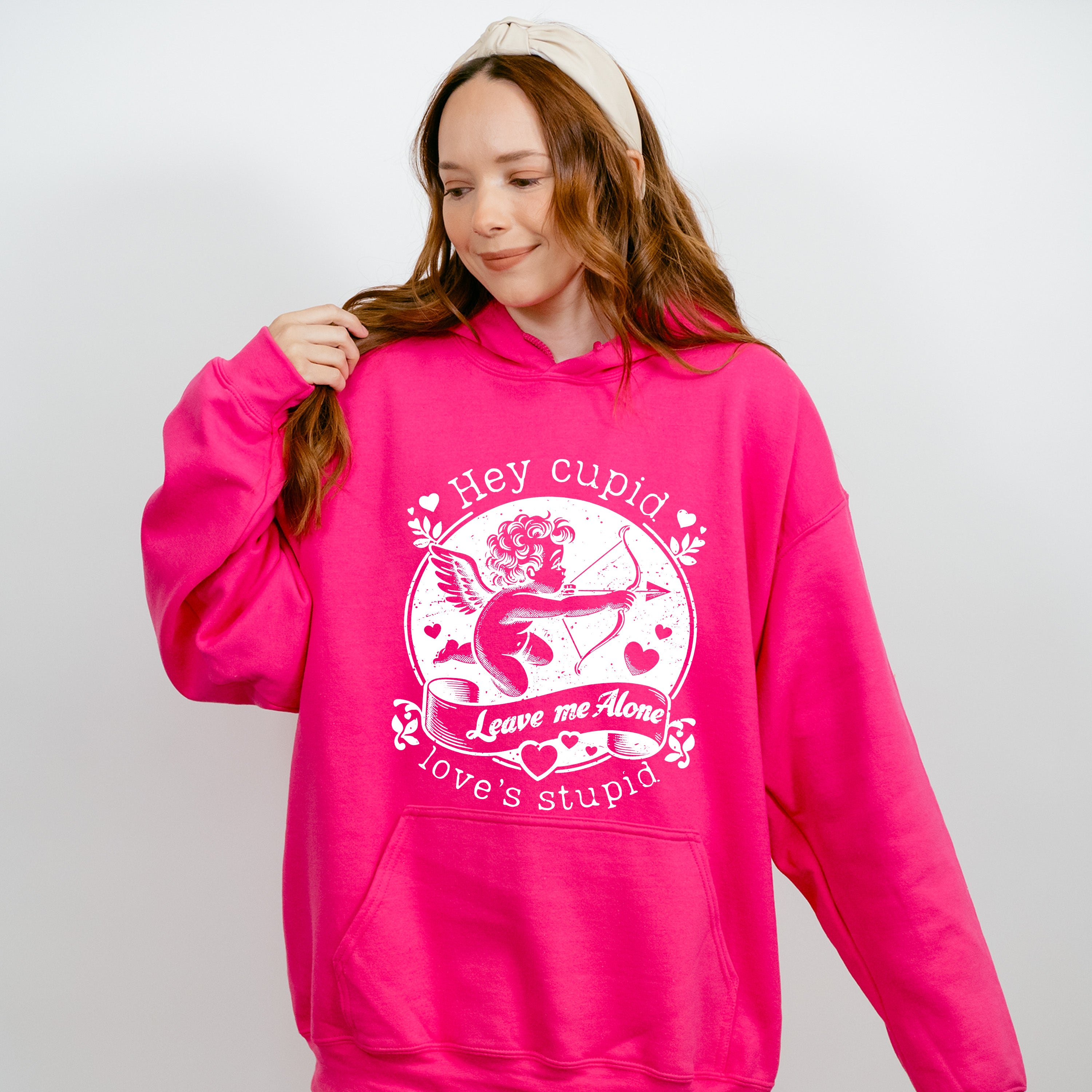 Hey Cupid Love's Stupid Valentines Theme T-shirt, Hoodie, Sweatshirt