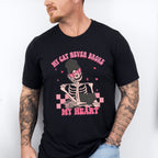 Cat Never Broke My Heart Valentines Theme T-shirt, Hoodie, Sweatshirt