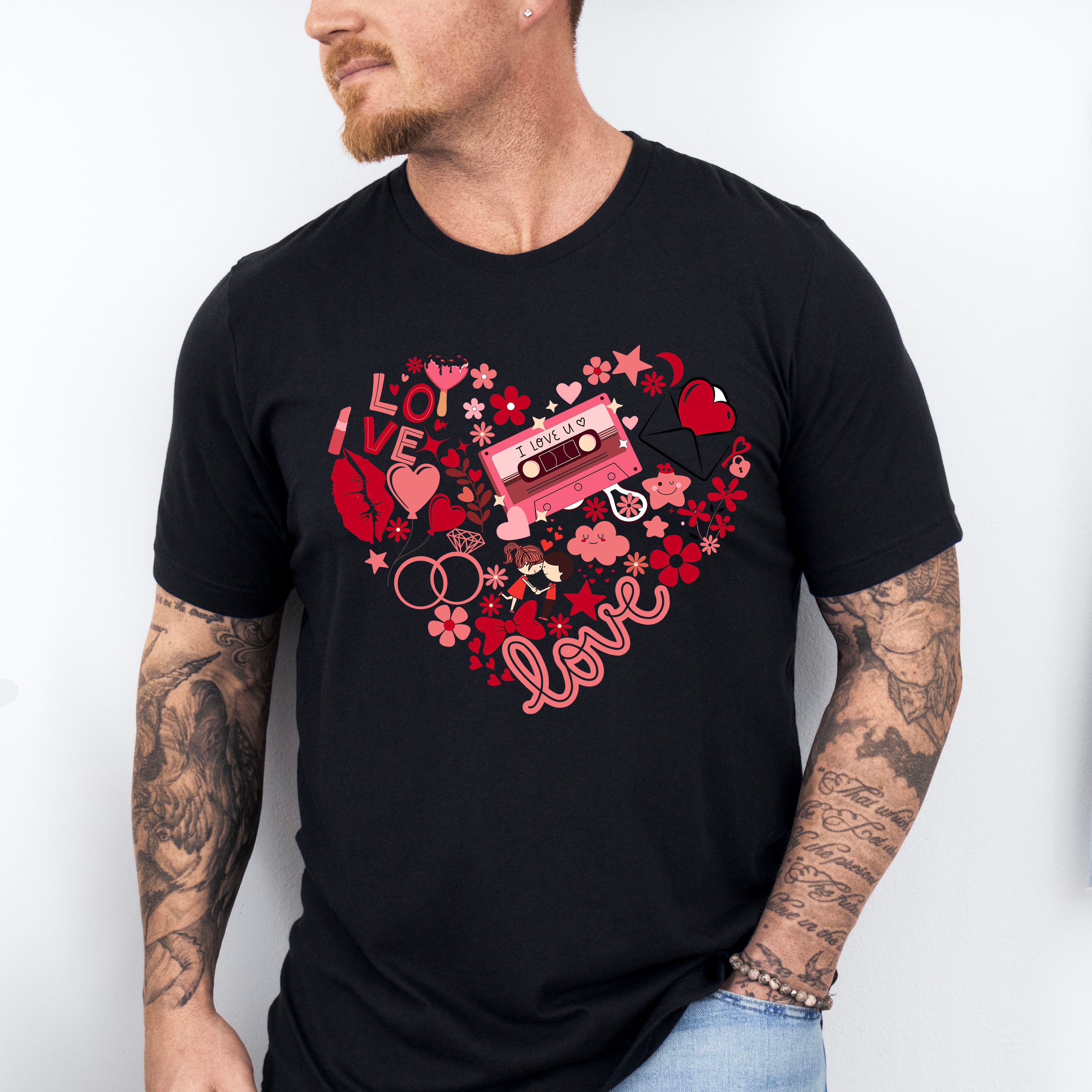 Love Heart Tape Valentines Theme T-shirt, Hoodie, Sweatshirt