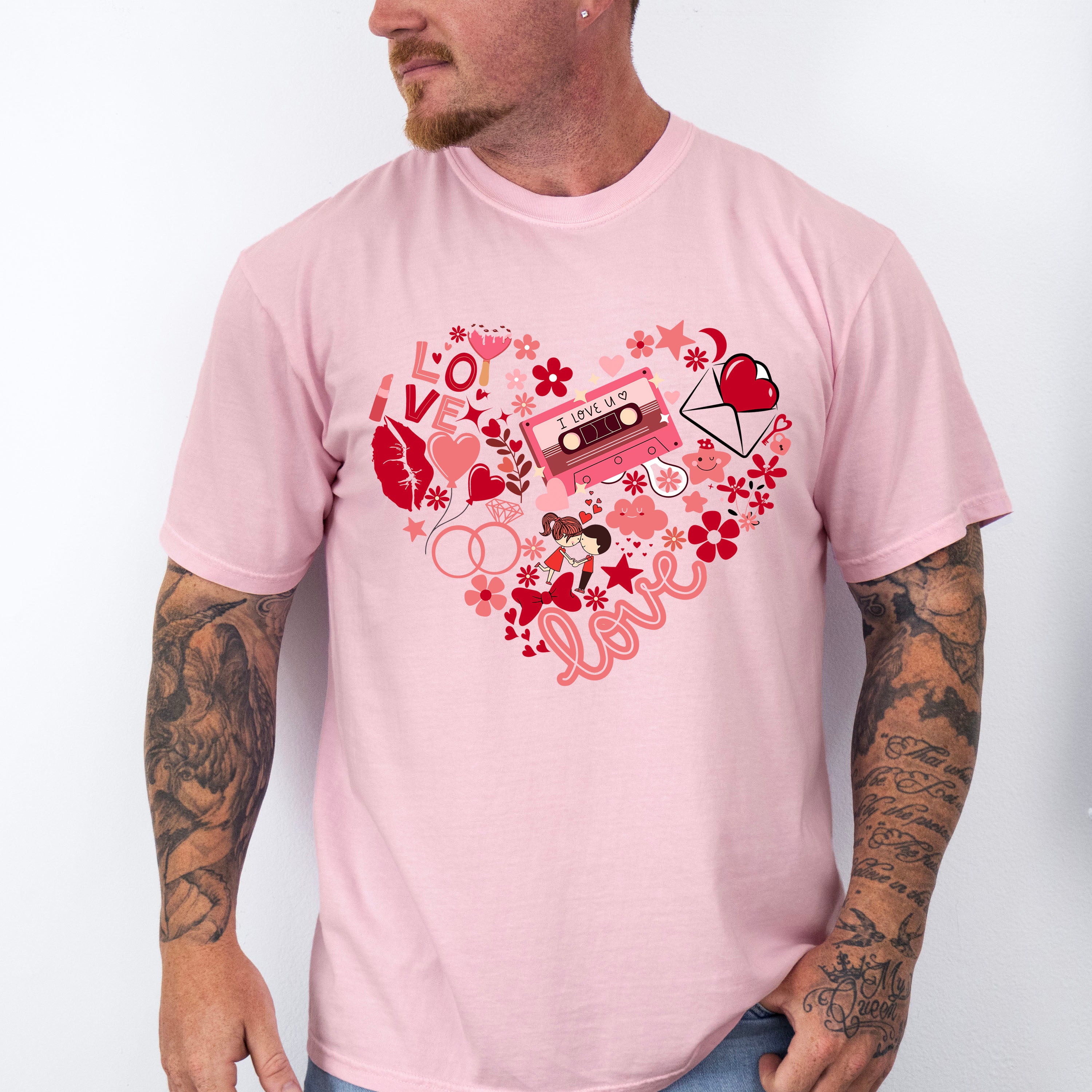 Love Heart Tape Valentines Theme T-shirt, Hoodie, Sweatshirt