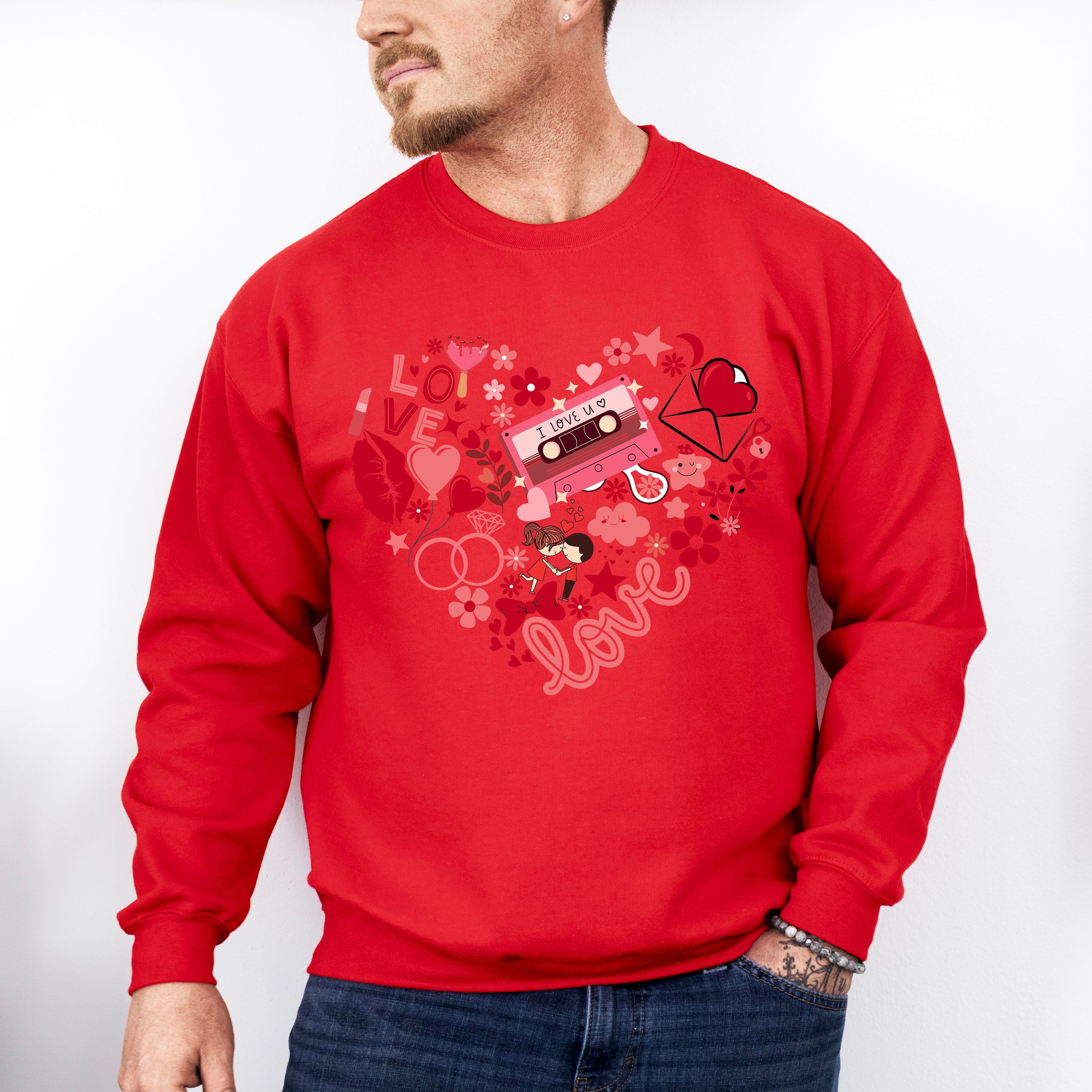 Love Heart Tape Valentines Theme T-shirt, Hoodie, Sweatshirt
