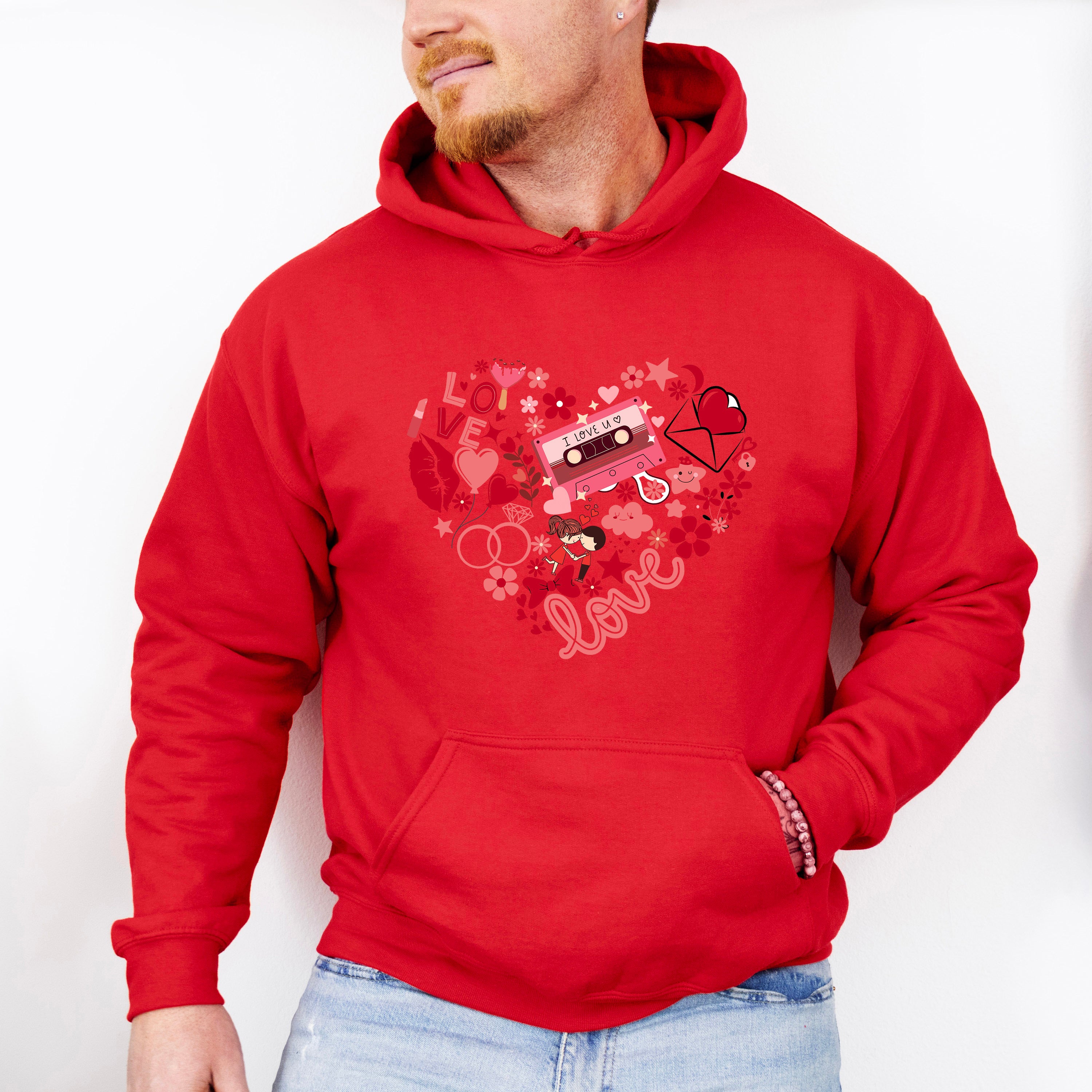 Love Heart Tape Valentines Theme T-shirt, Hoodie, Sweatshirt