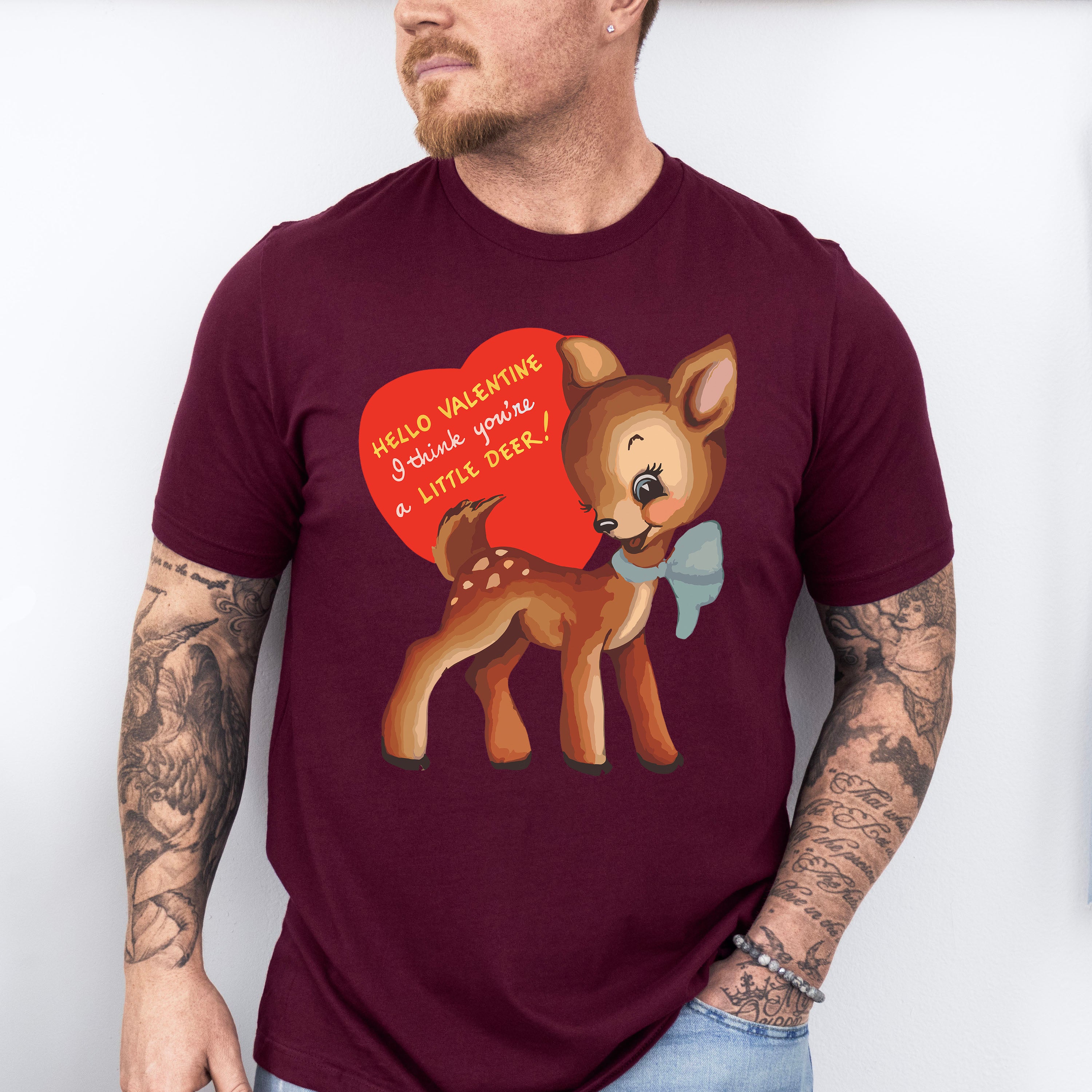 Deer Valentines Theme T-shirt, Hoodie, Sweatshirt