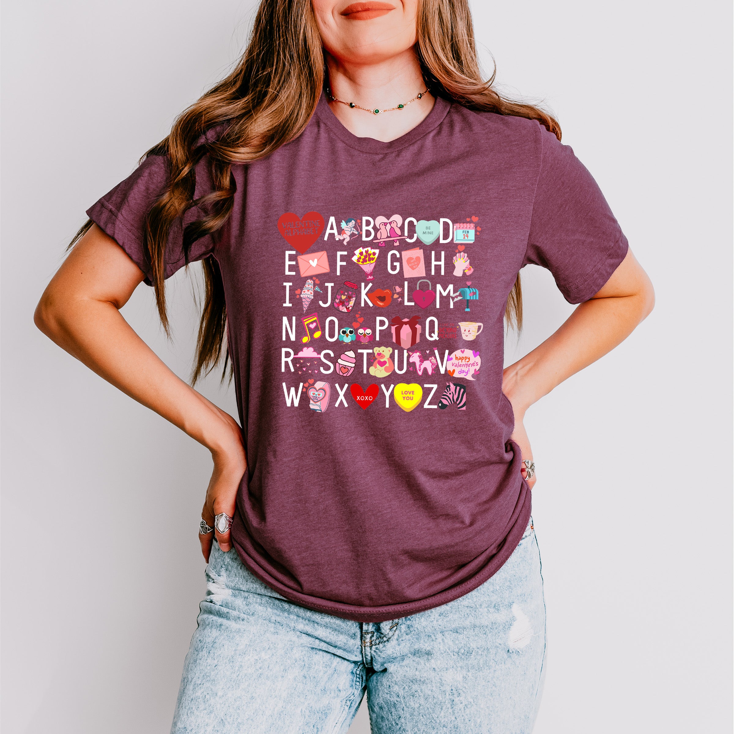 Alphabet Valentines Theme T-shirt, Hoodie, Sweatshirt