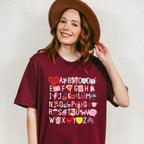 Alphabet Valentines Theme T-shirt, Hoodie, Sweatshirt