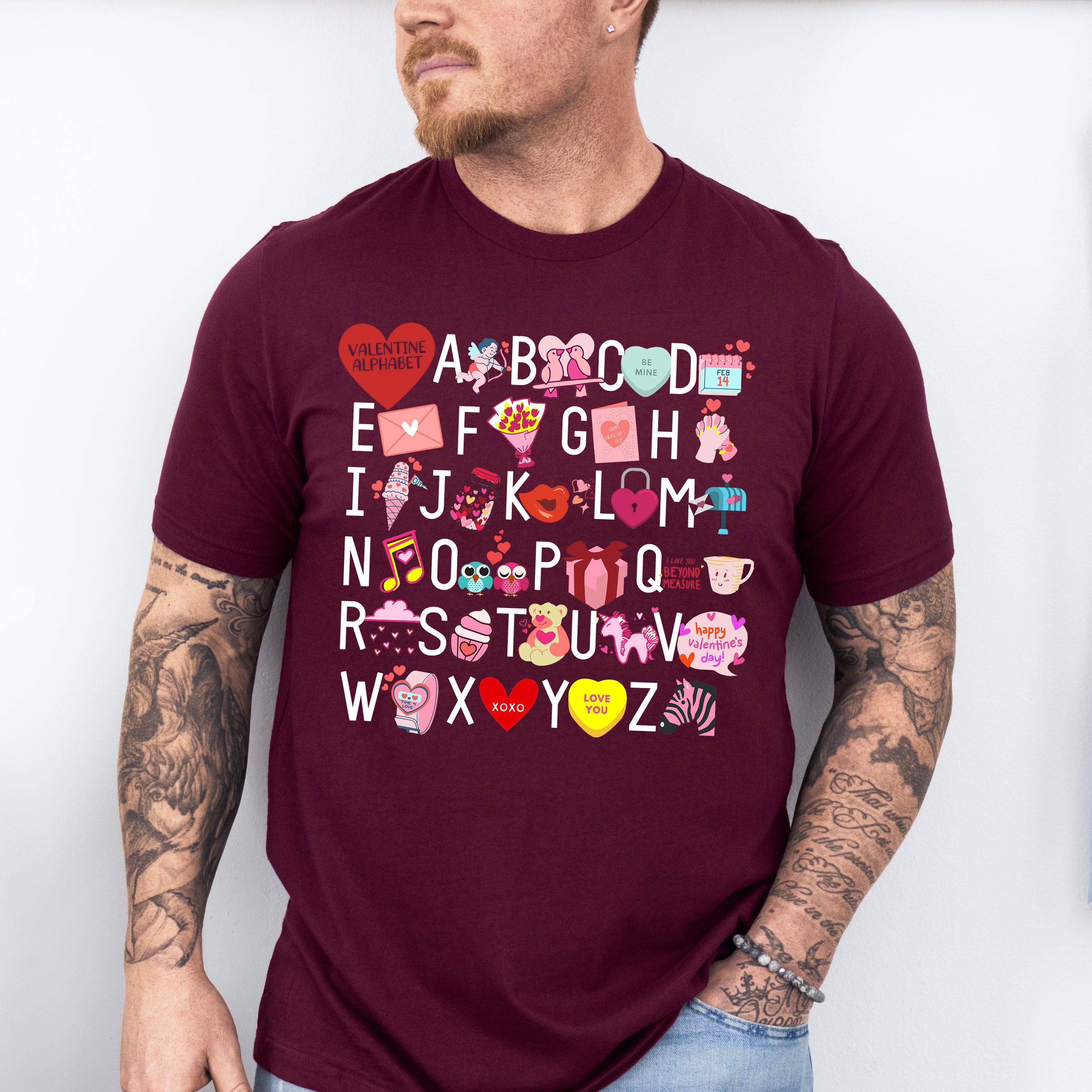 Alphabet Valentines Theme T-shirt, Hoodie, Sweatshirt