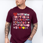 Alphabet Valentines Theme T-shirt, Hoodie, Sweatshirt