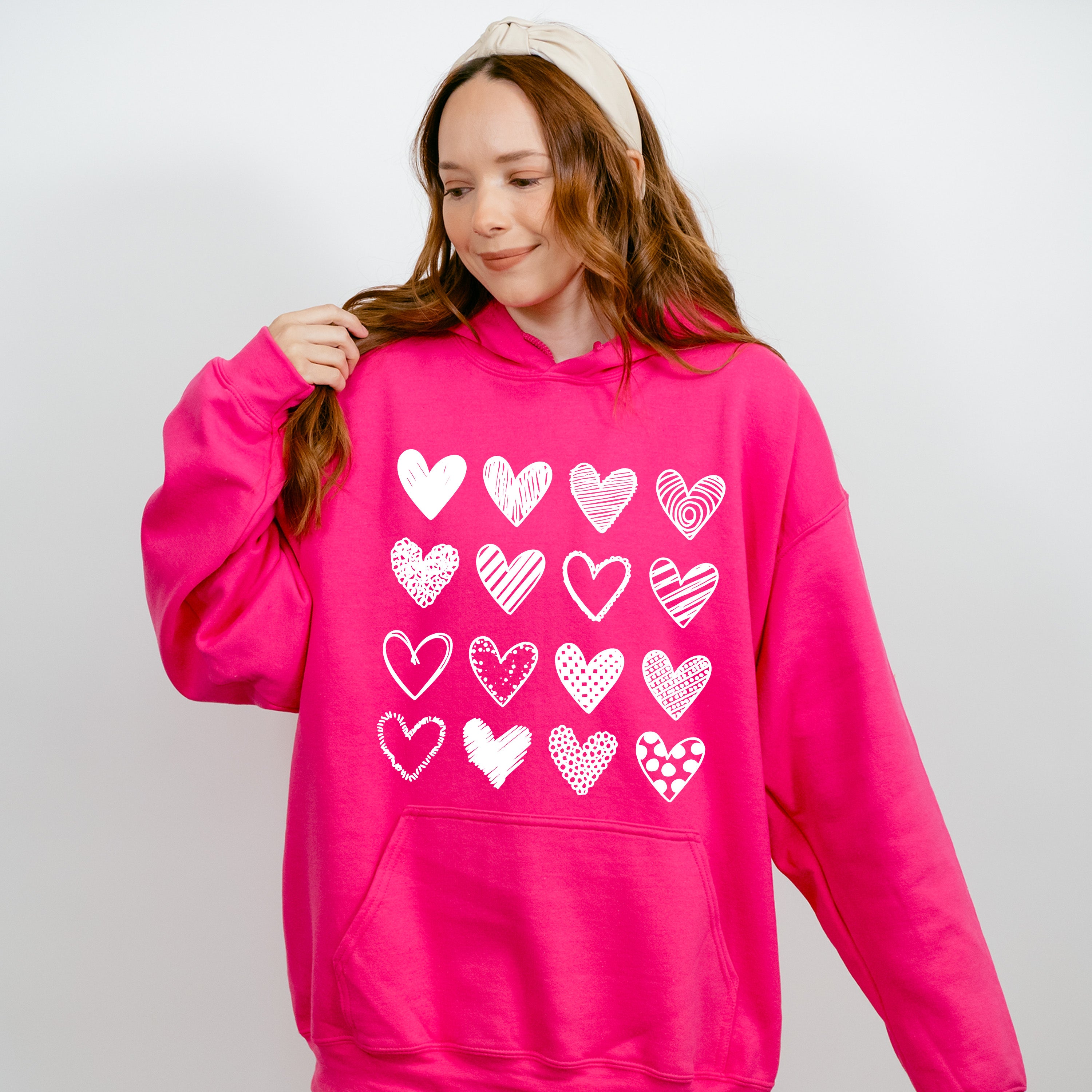 B&amp;W Hearts Valentines Theme T-shirt, Hoodie, Sweatshirt