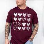 B&W Hearts Valentines Theme T-shirt, Hoodie, Sweatshirt