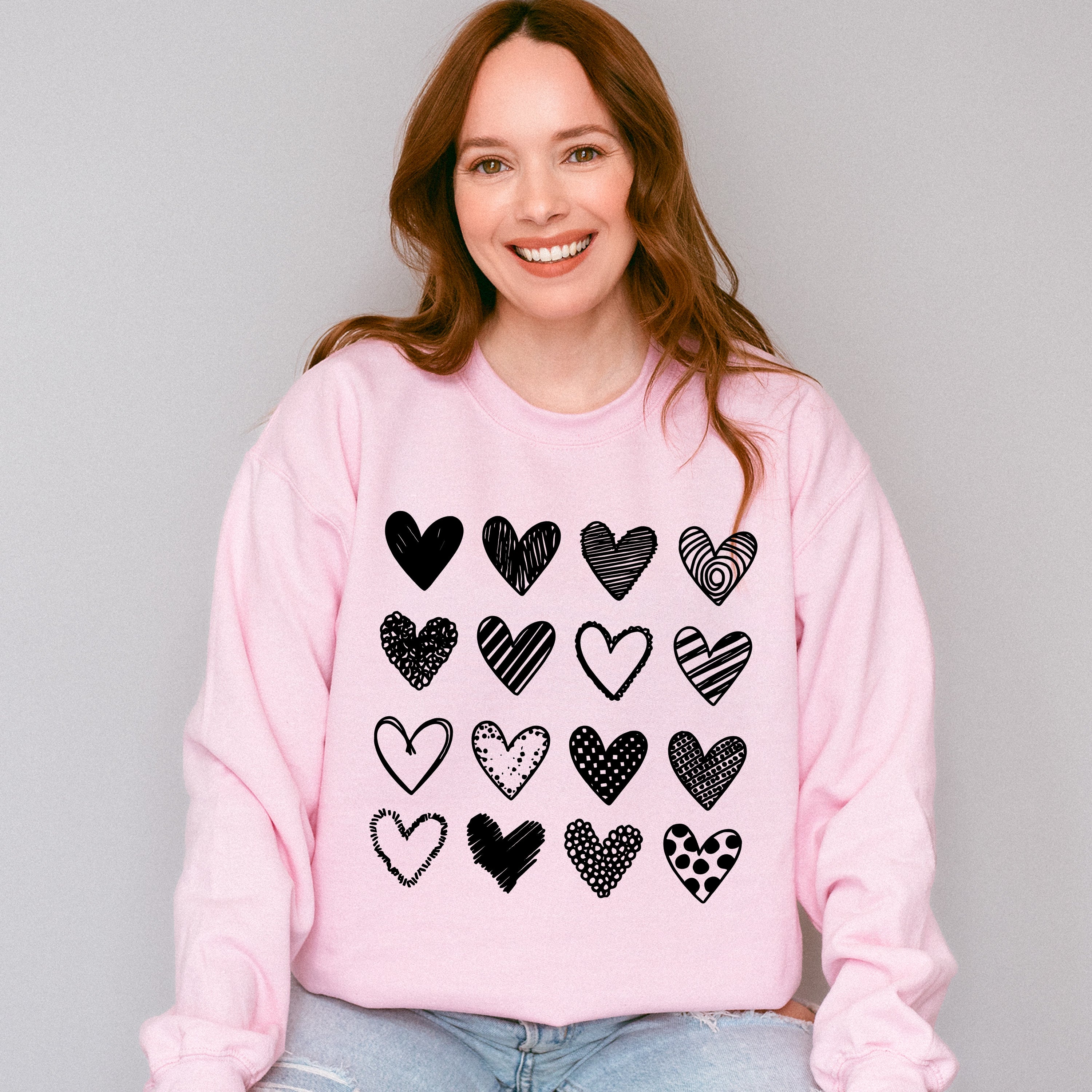 B&amp;W Hearts Valentines Theme T-shirt, Hoodie, Sweatshirt