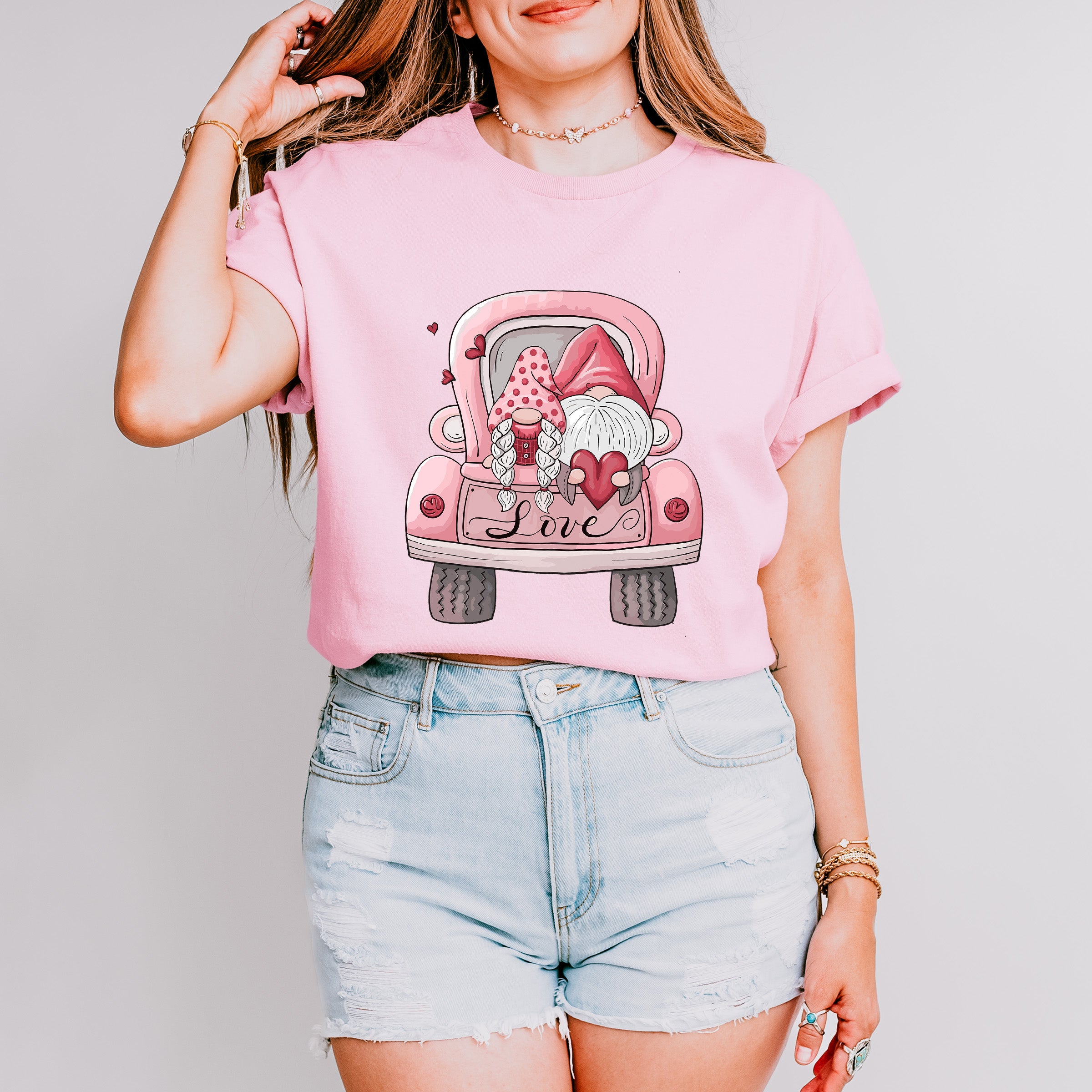 Gnome Love Valentines Theme T-shirt, Hoodie, Sweatshirt