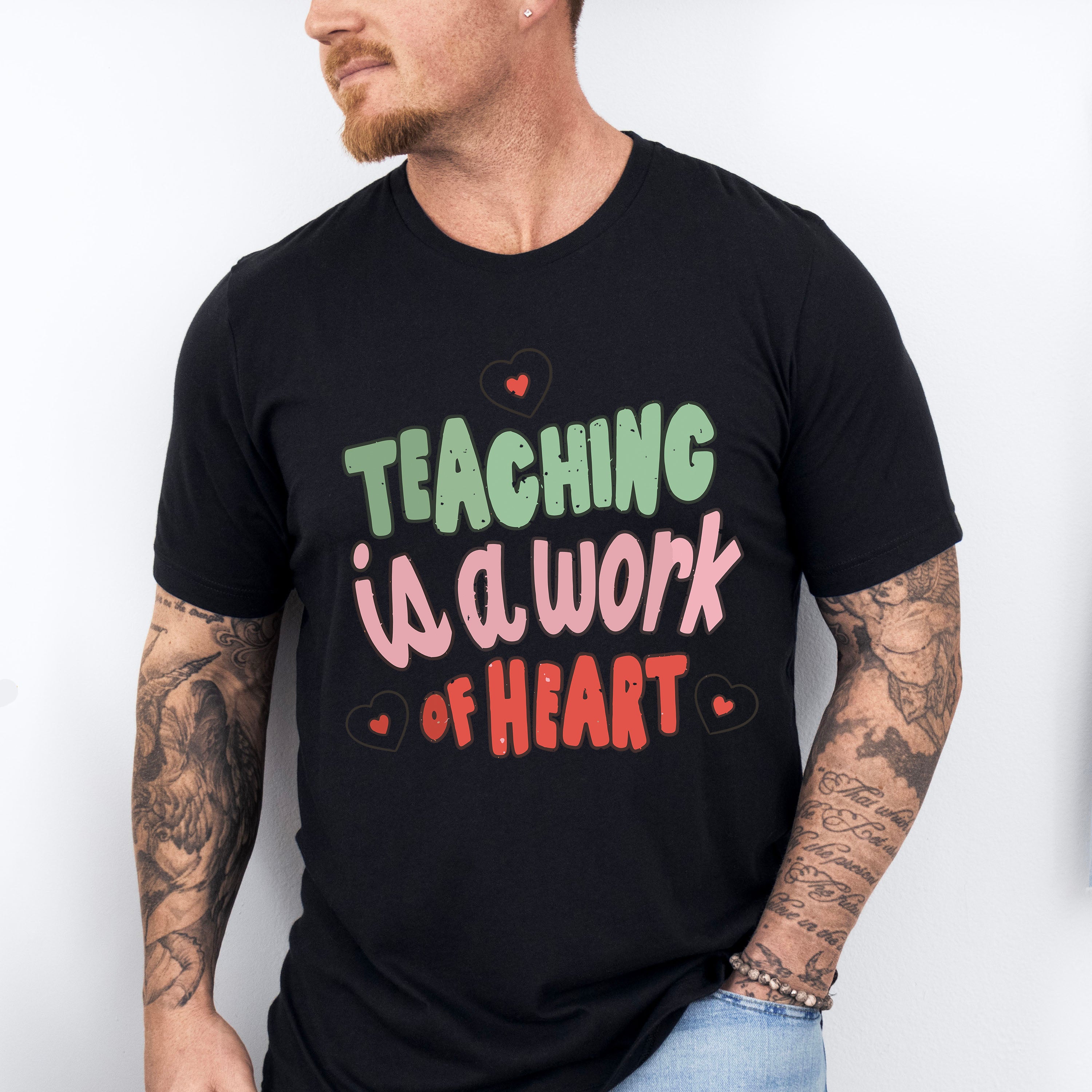Teaching is a Work of Heart Valentines Theme T-shirt, Hoodie, Sweatshirt