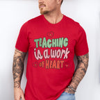 Teaching is a Work of Heart Valentines Theme T-shirt, Hoodie, Sweatshirt