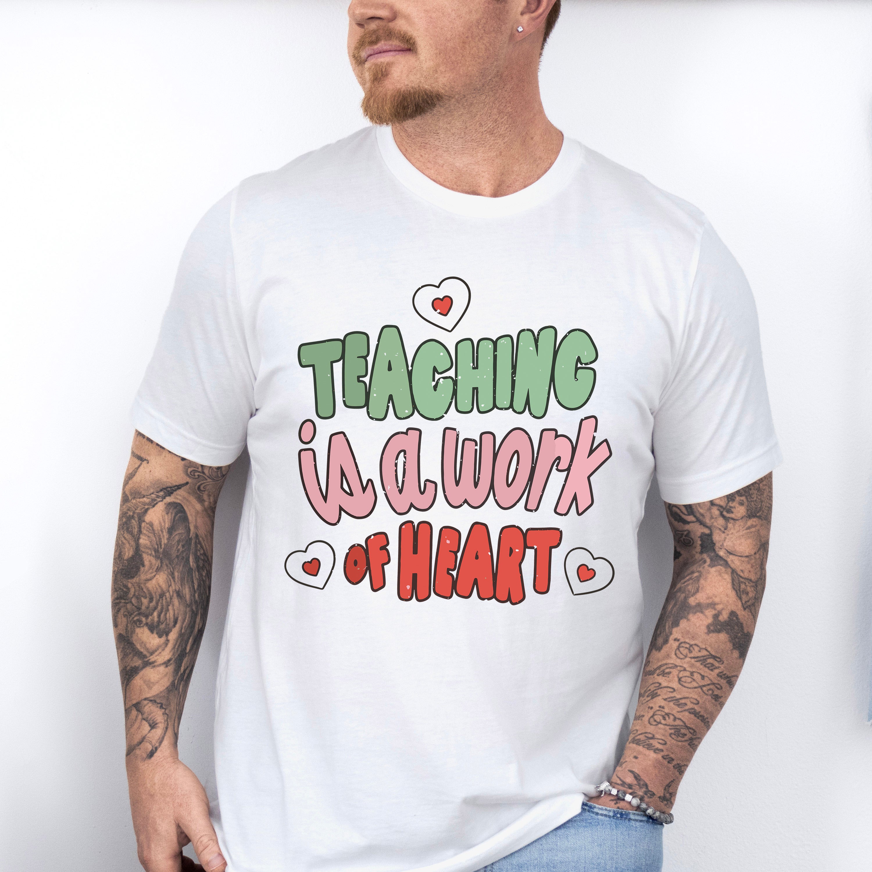 Teaching is a Work of Heart Valentines Theme T-shirt, Hoodie, Sweatshirt