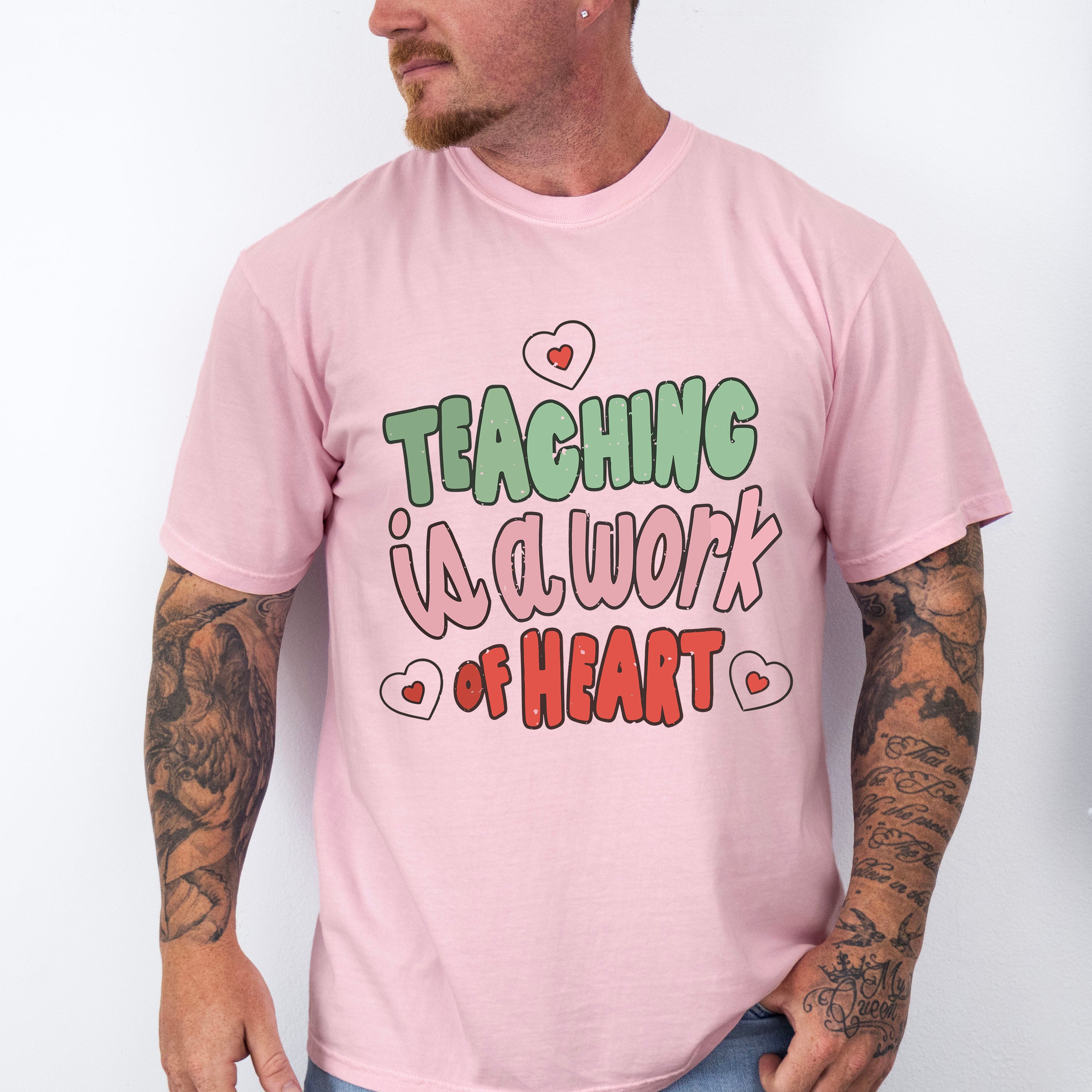 Teaching is a Work of Heart Valentines Theme T-shirt, Hoodie, Sweatshirt