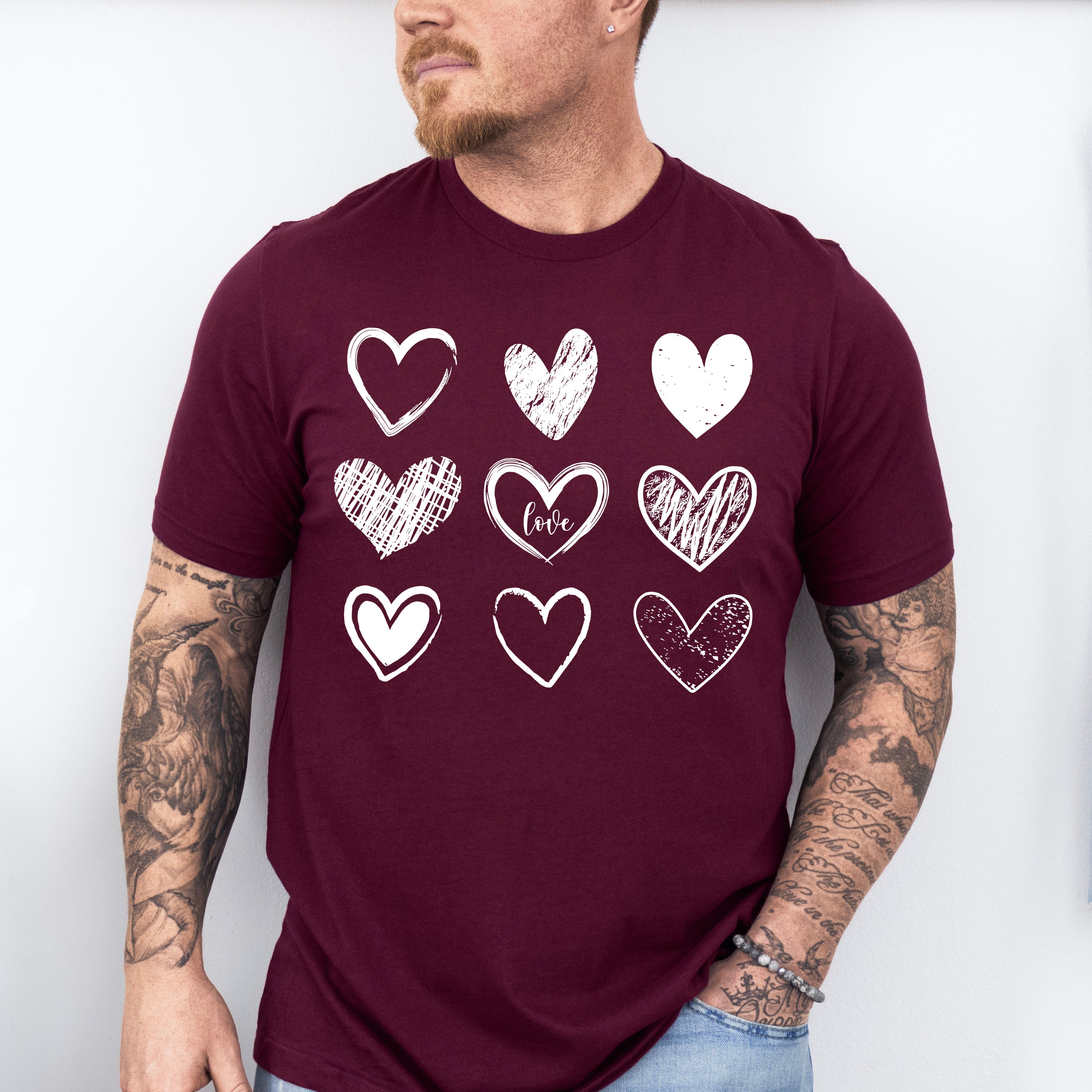 White Hearts Valentines Theme T-shirt, Hoodie, Sweatshirt