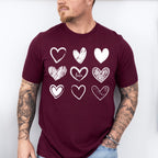 White Hearts Valentines Theme T-shirt, Hoodie, Sweatshirt