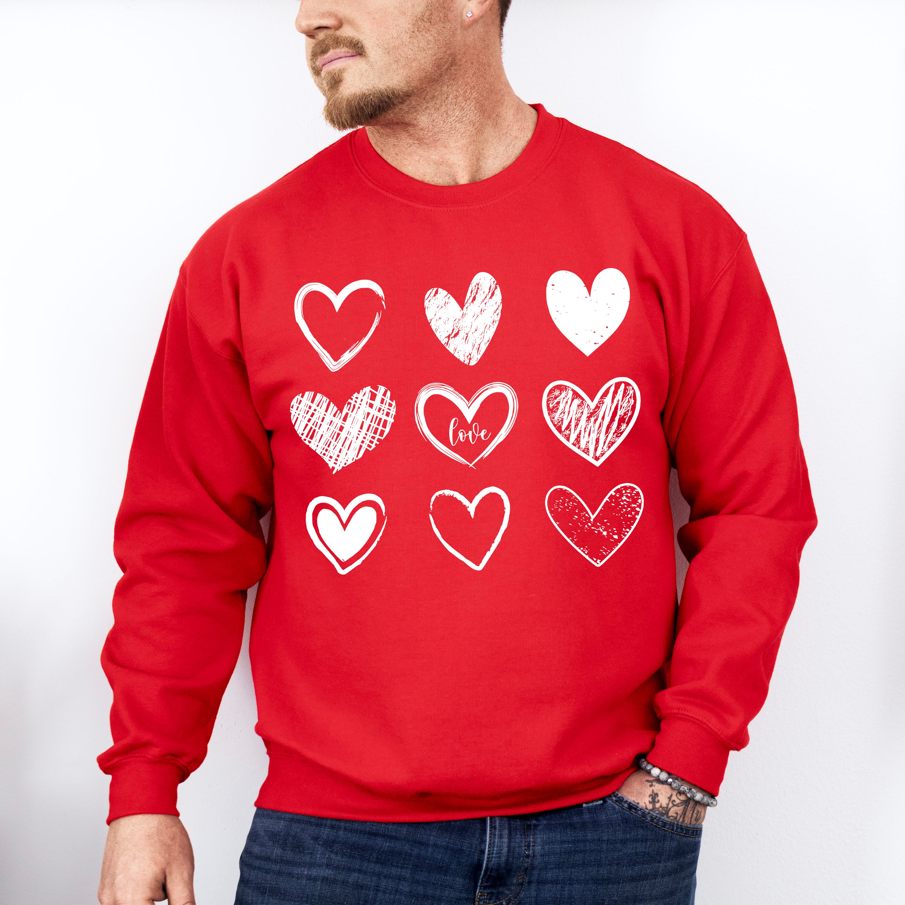 White Hearts Valentines Theme T-shirt, Hoodie, Sweatshirt