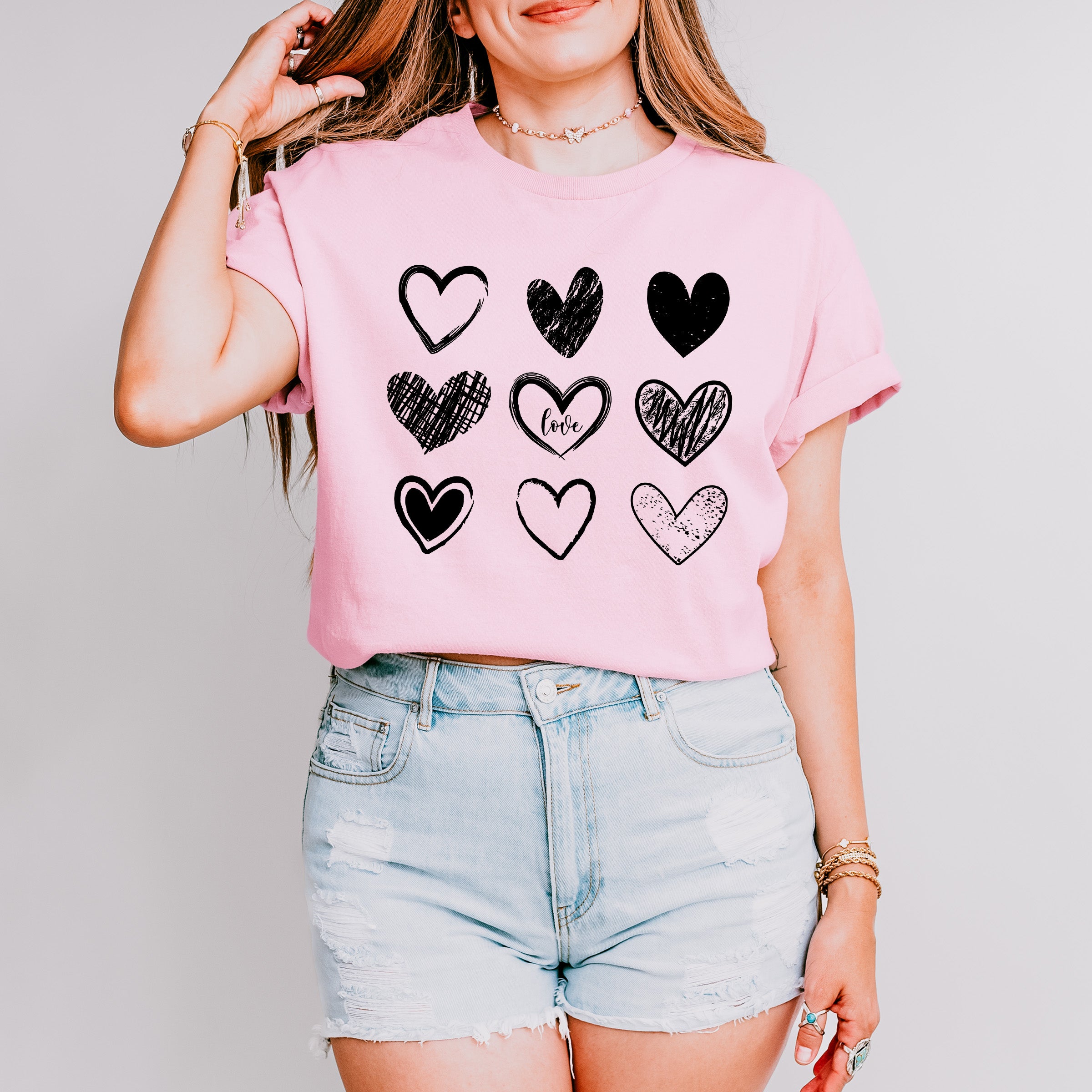 White Hearts Valentines Theme T-shirt, Hoodie, Sweatshirt
