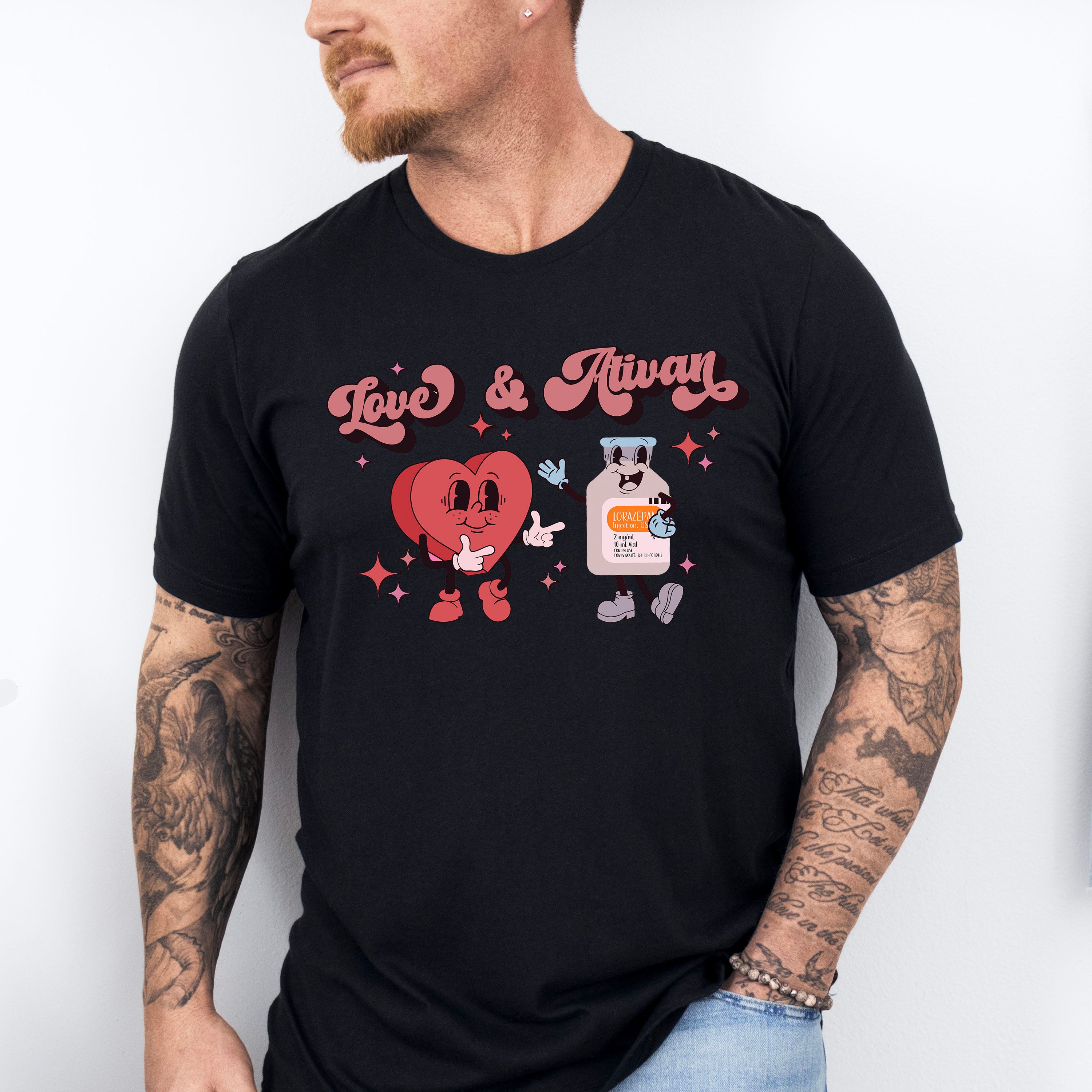 Love &amp; Ativan Valentines Theme T-shirt, Hoodie, Sweatshirt