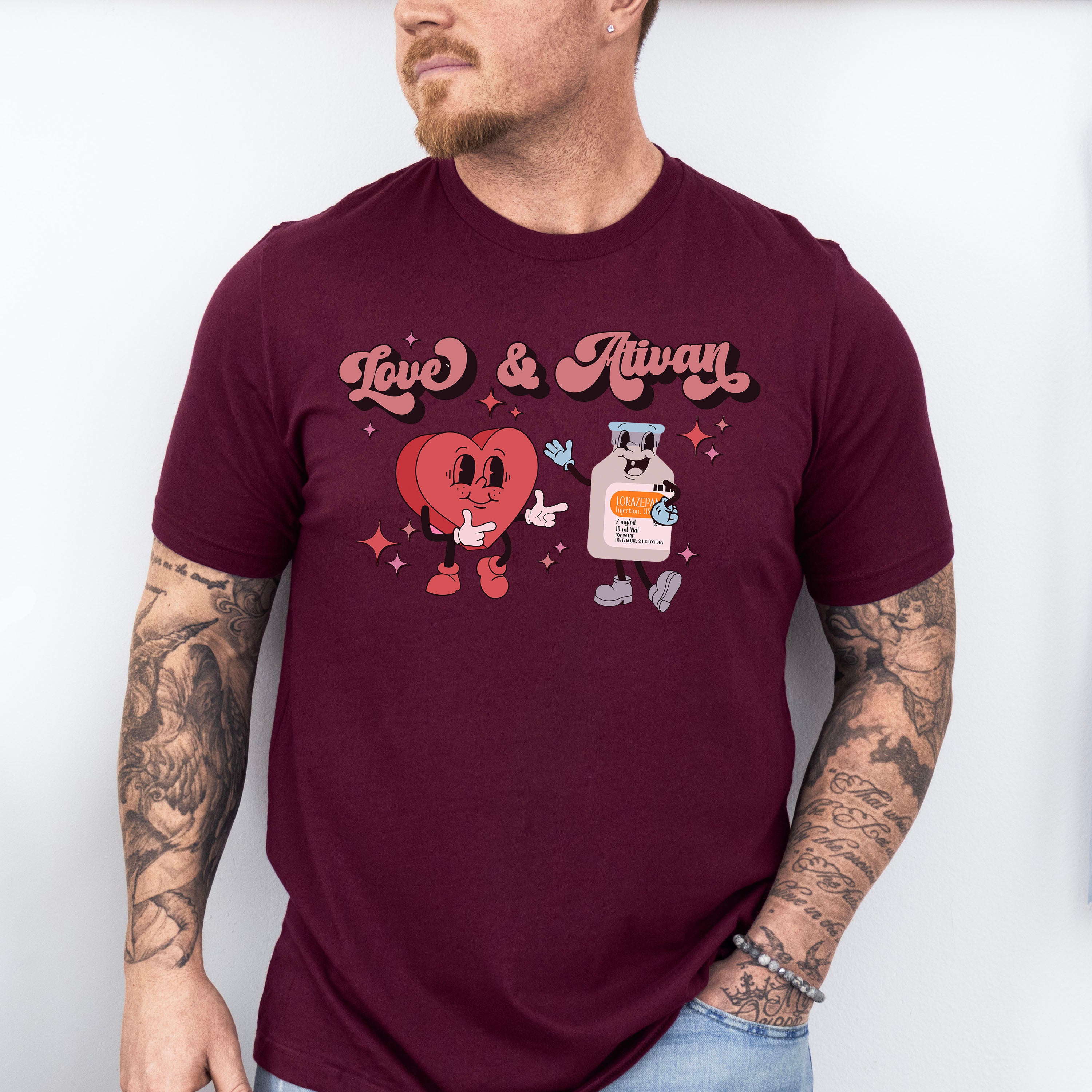 Love &amp; Ativan Valentines Theme T-shirt, Hoodie, Sweatshirt