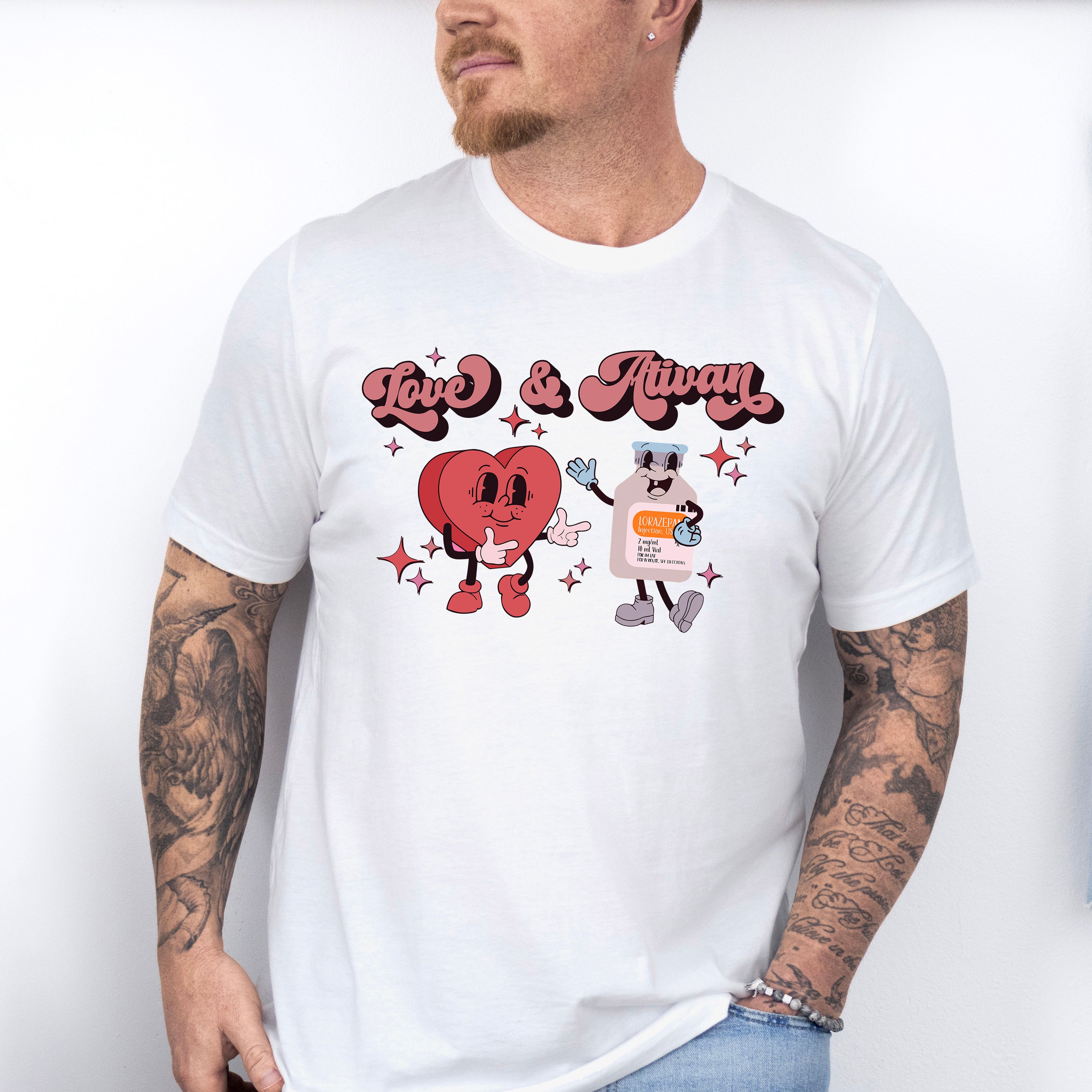 Love &amp; Ativan Valentines Theme T-shirt, Hoodie, Sweatshirt