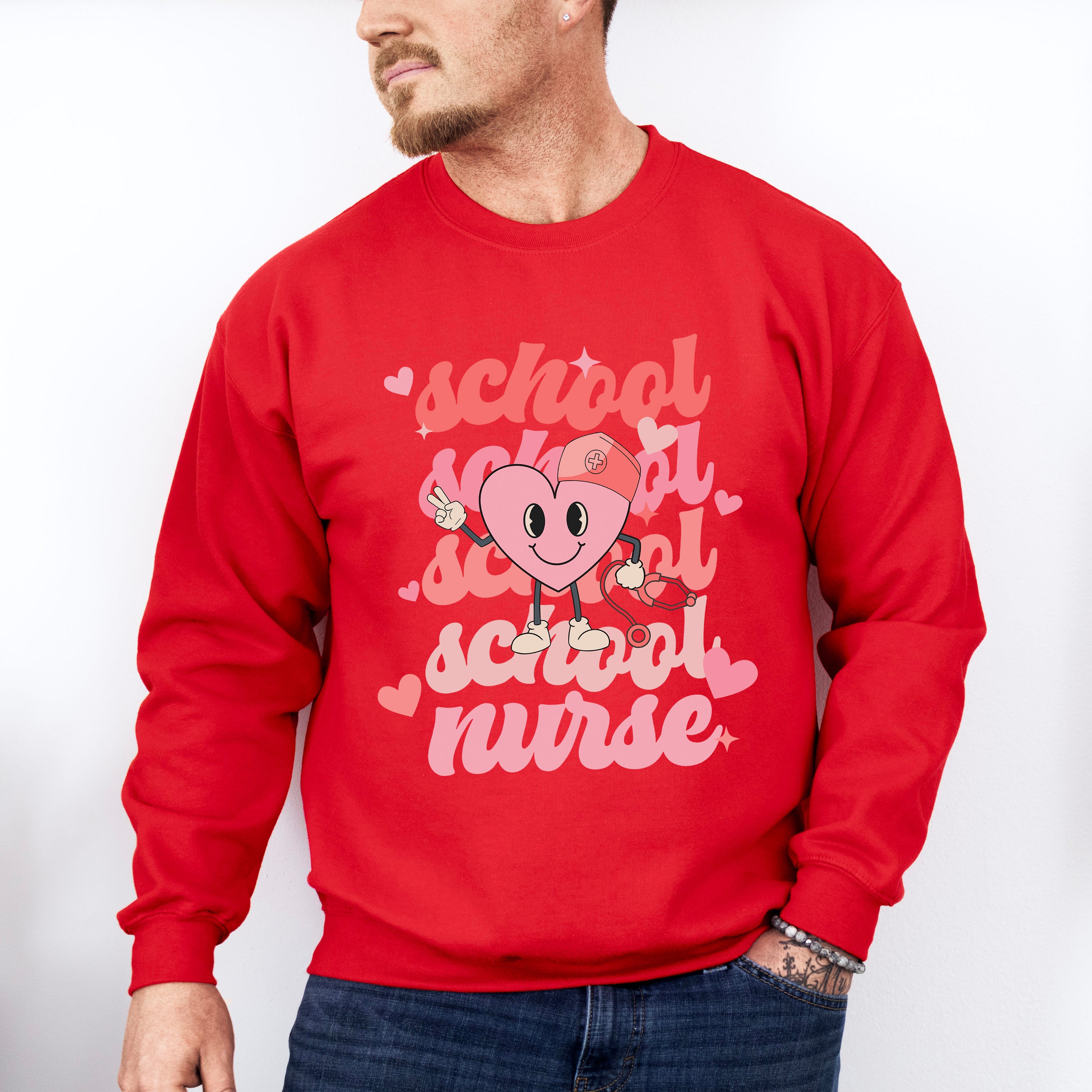 School Nurse Valentines Theme T-shirt, Hoodie, Sweatshirt