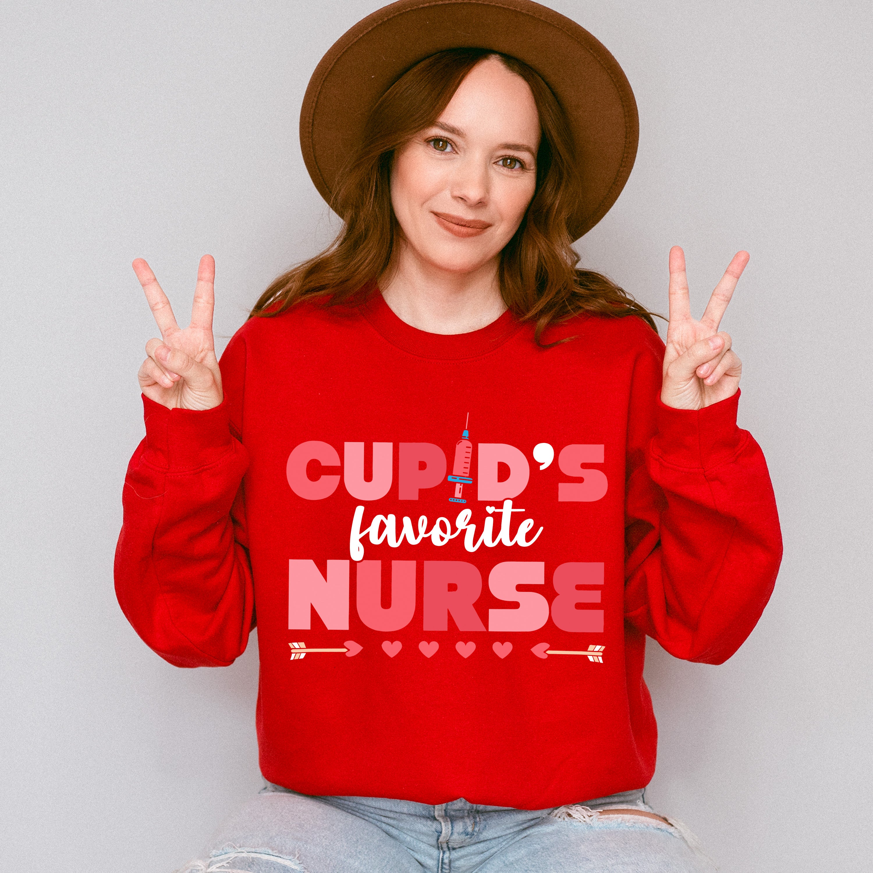 Cupid's Favorite Nurse Valentines Theme T-shirt, Hoodie, Sweatshirt