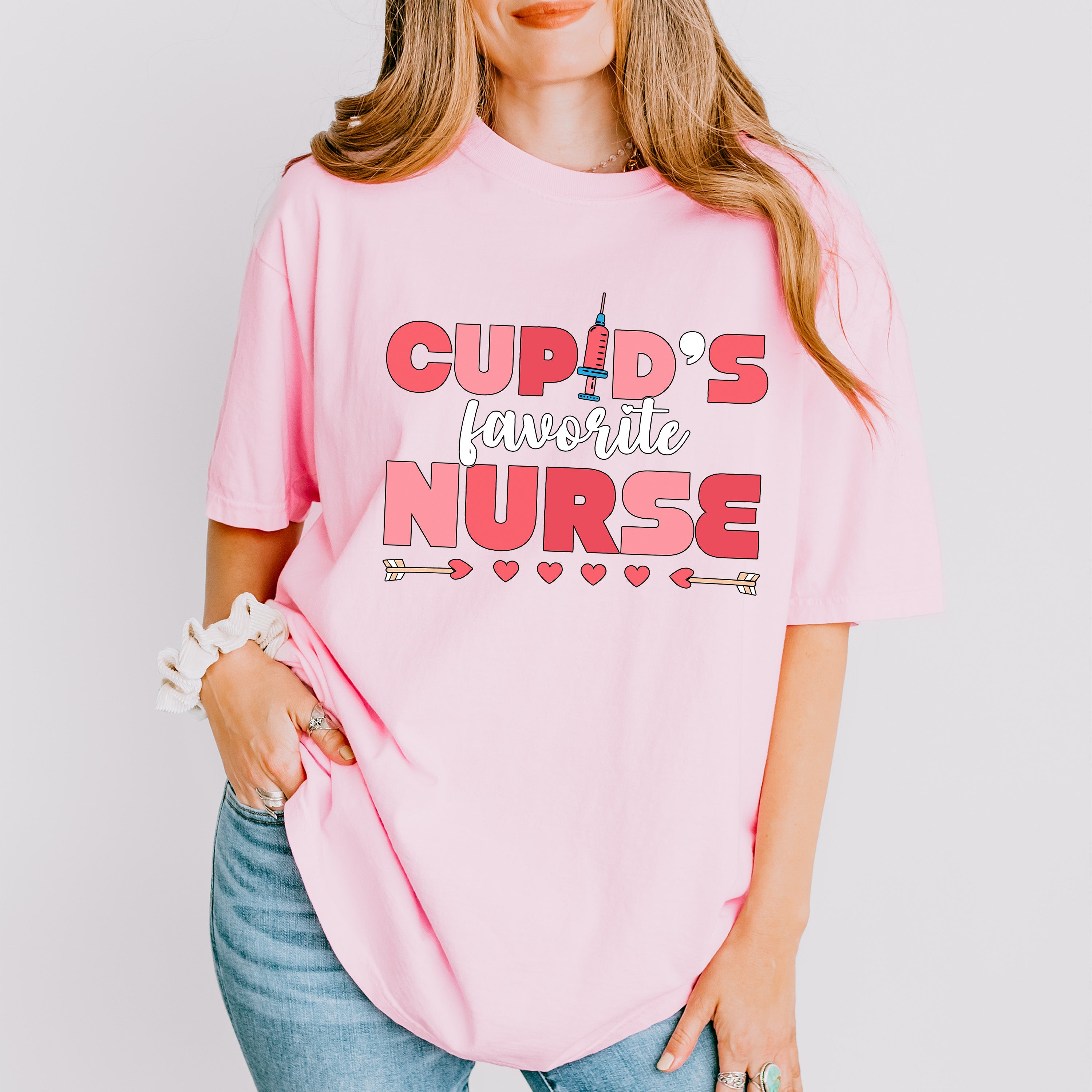 Cupid's Favorite Nurse Valentines Theme T-shirt, Hoodie, Sweatshirt