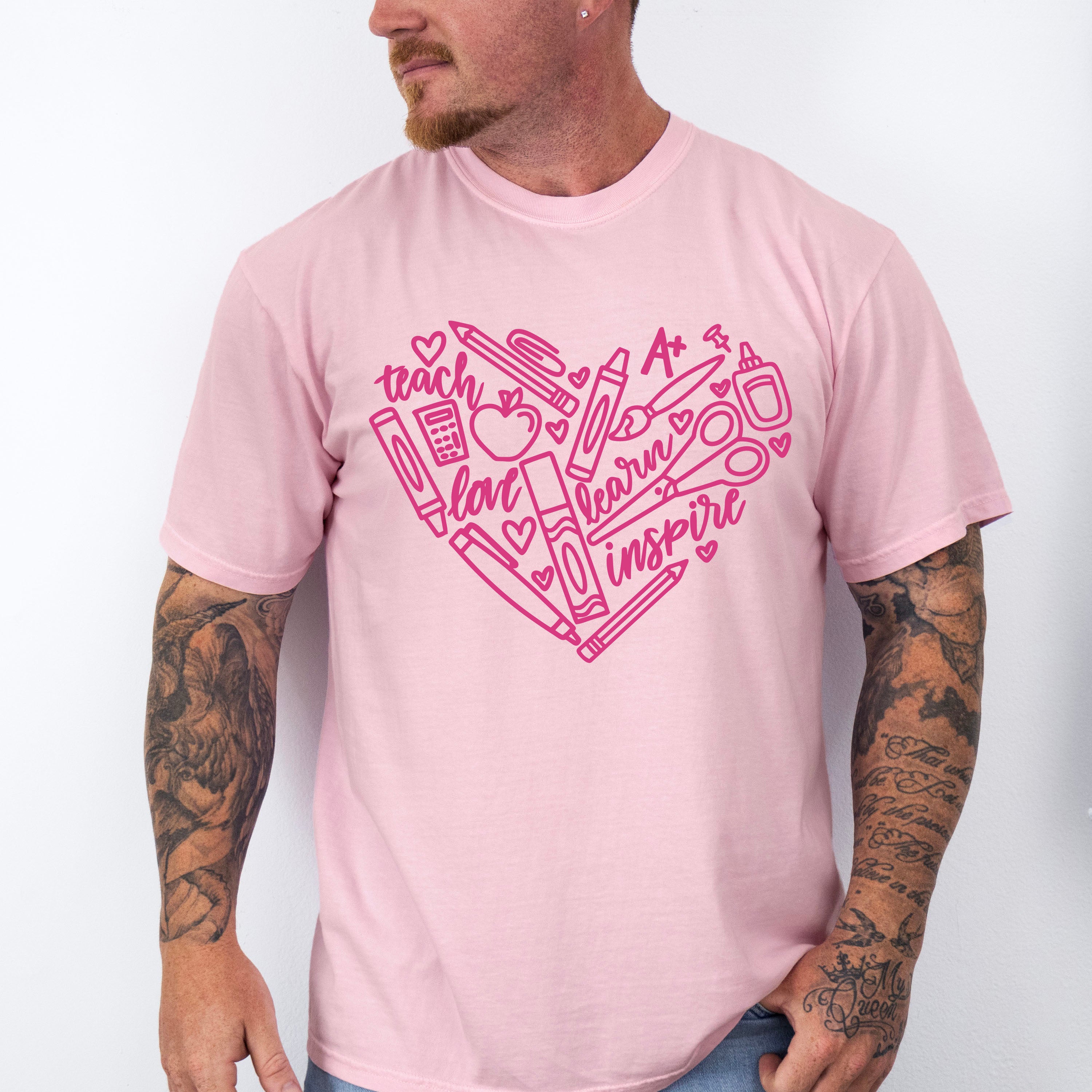 Teach,Inspire Valentines Theme T-shirt, Hoodie, Sweatshirt